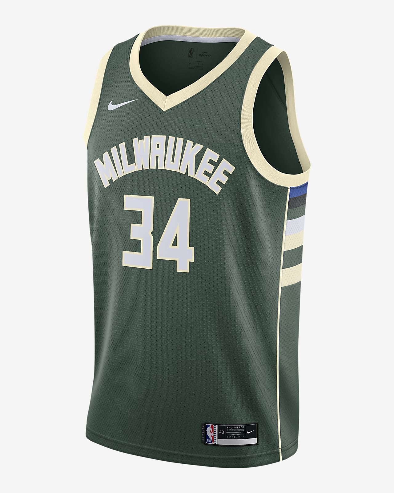 Giannis Antetokounmpo Bucks Icon Edition 2020 Swingman Nike NBA-jersey voor heren