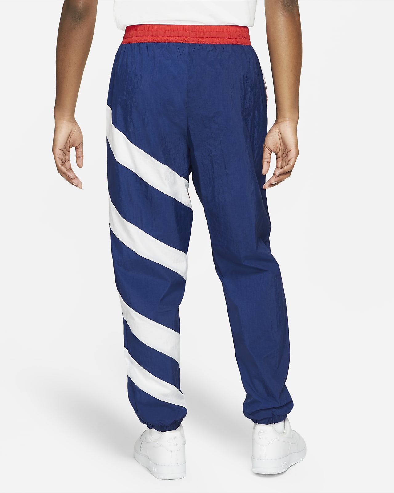 blue and white nike pants