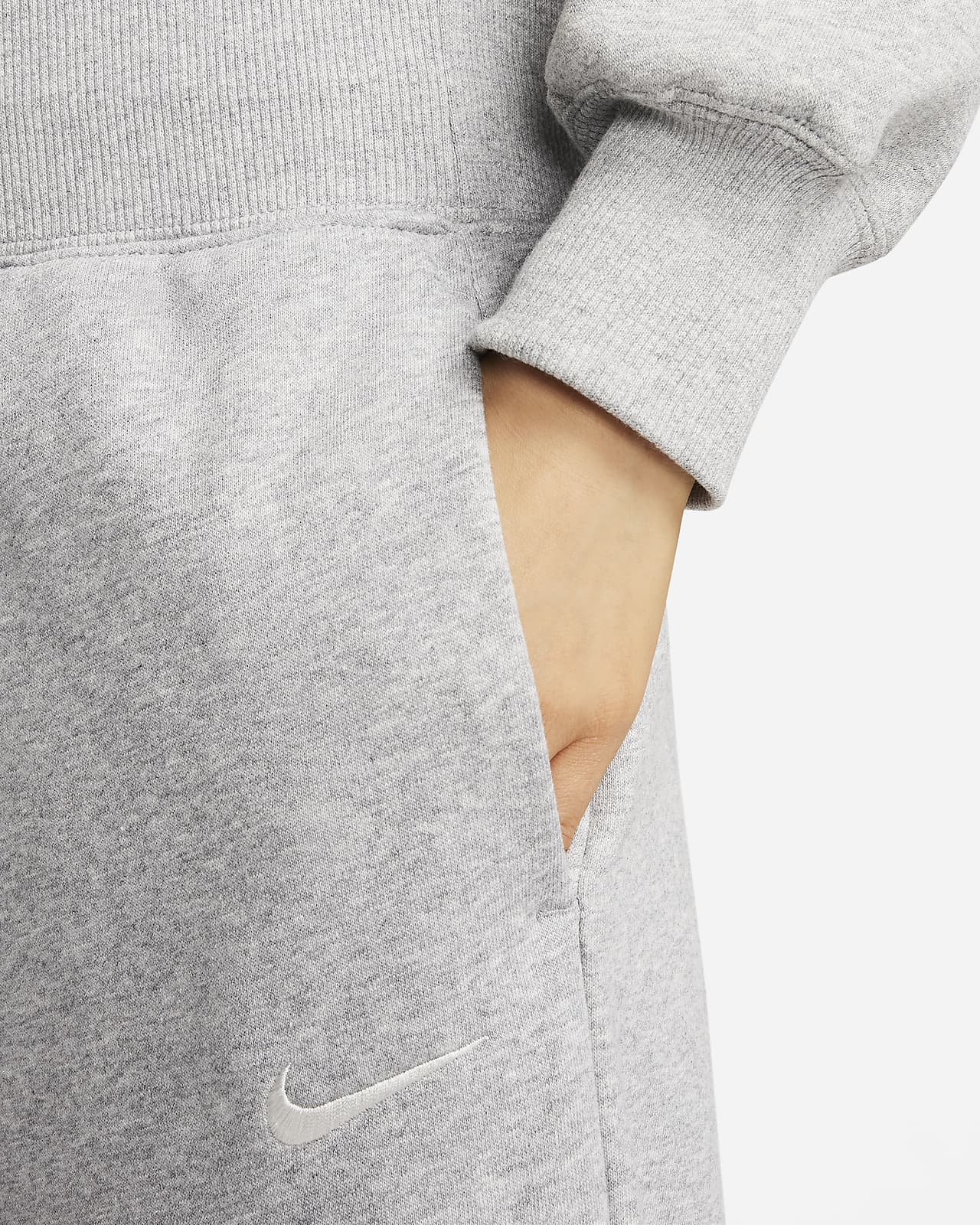 Nike Sportswear PANT WIDE - Tracksuit bottoms - grey /sail/grey