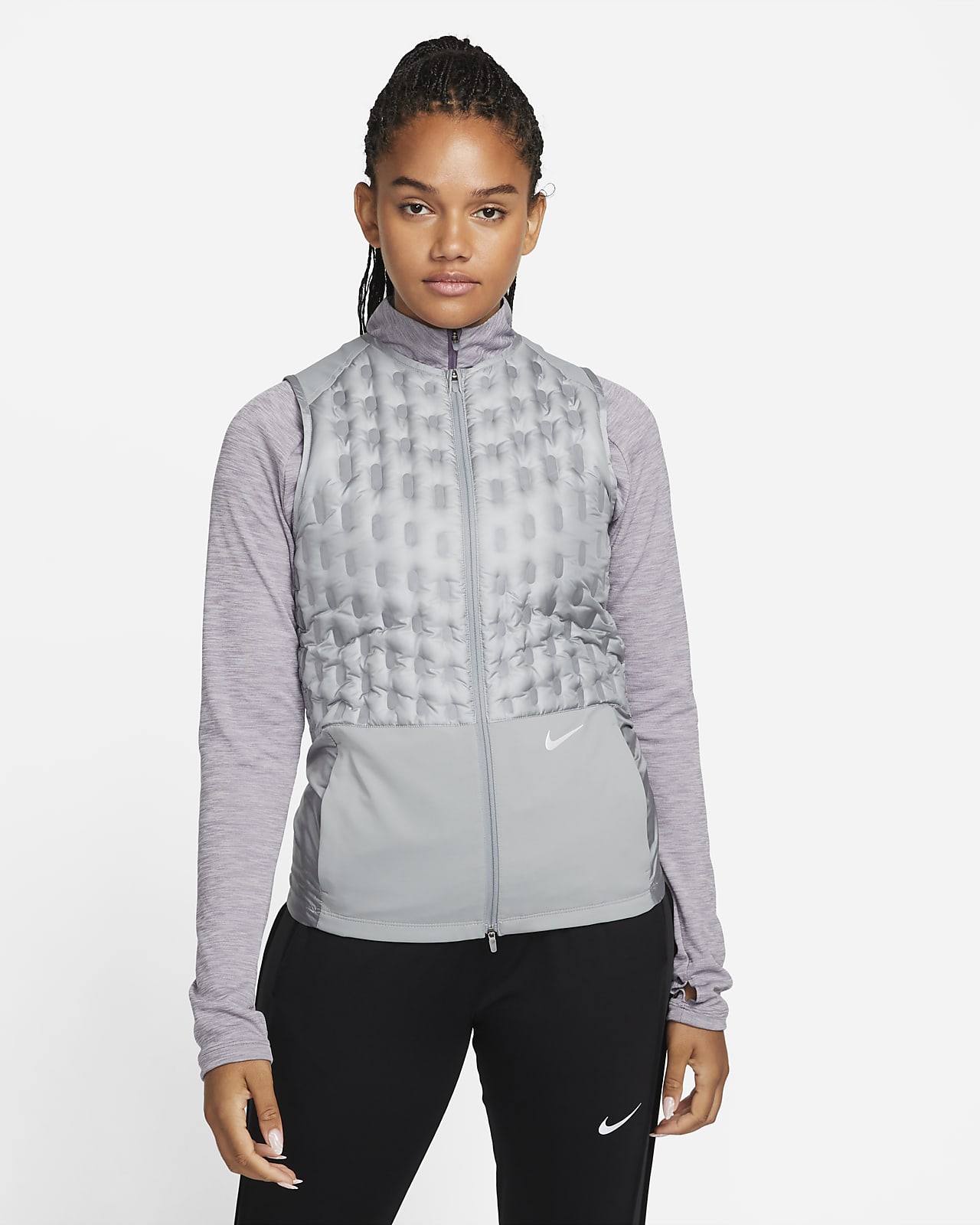 Nike Therma-FIT ADV Hardloopbodywarmer met donsvoering voor dames. Nike BE