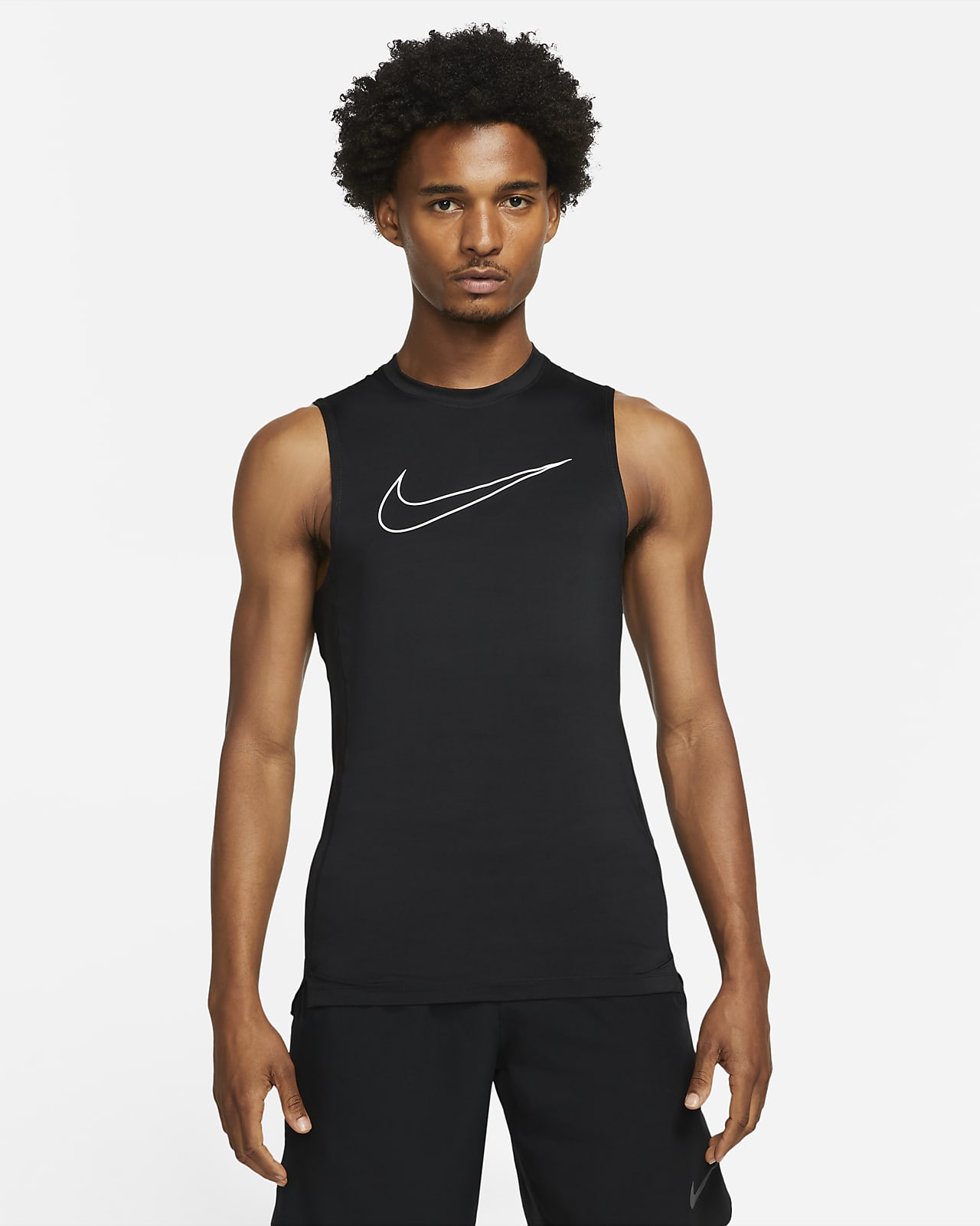 Ανδρική αμάνικη μπλούζα με στενή εφαρμογή Nike Pro Dri-FIT