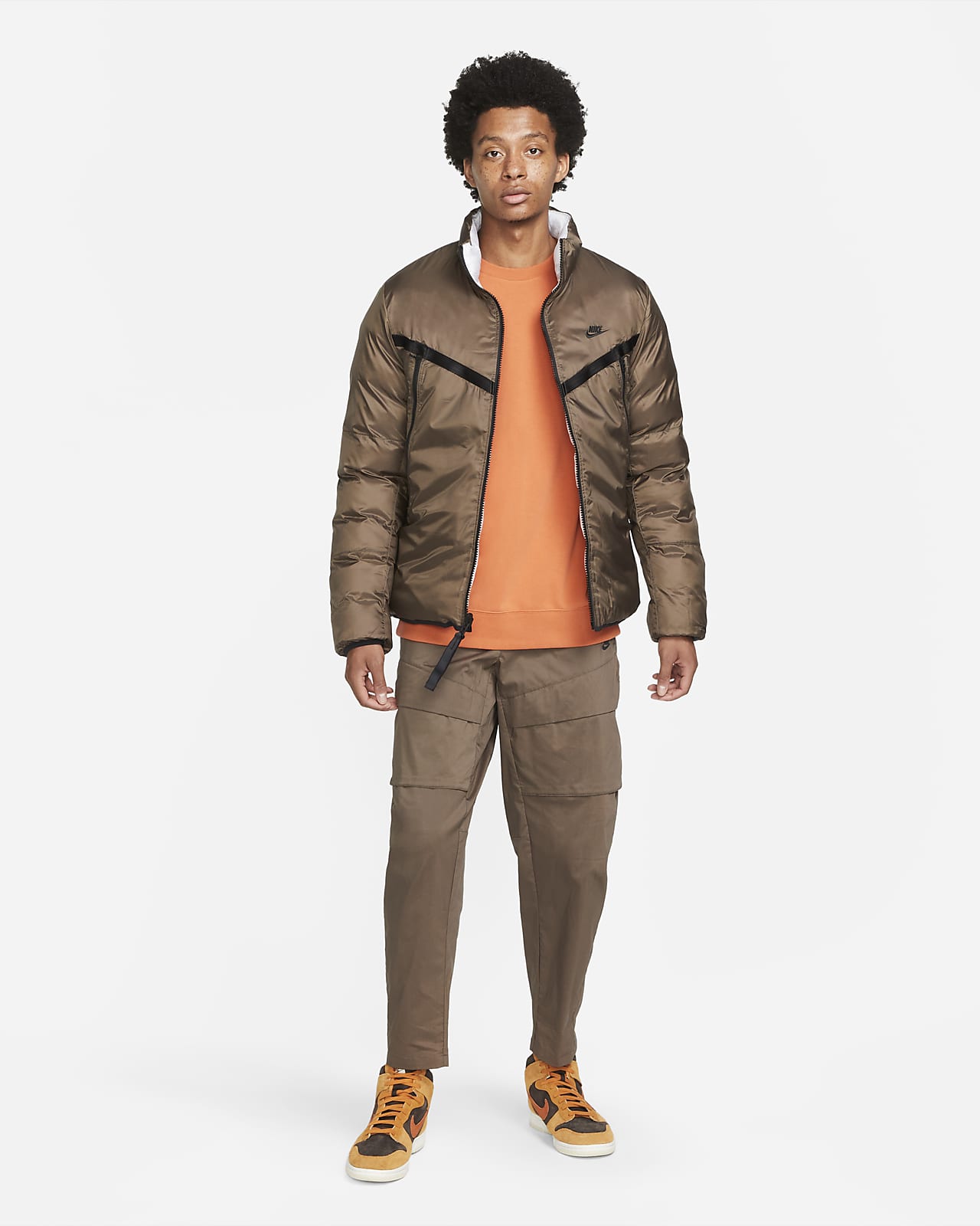 nike down chevron panel jacket