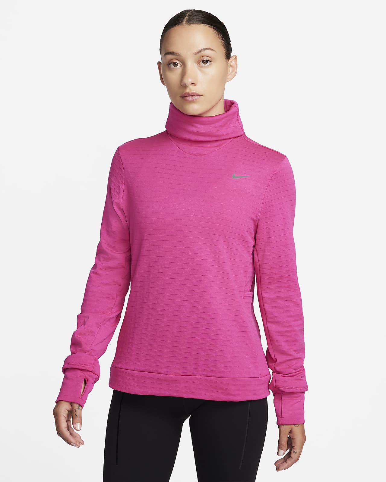Γυναικεία μπλούζα ζιβάγκο για τρέξιμο Nike Therma-FIT Swift