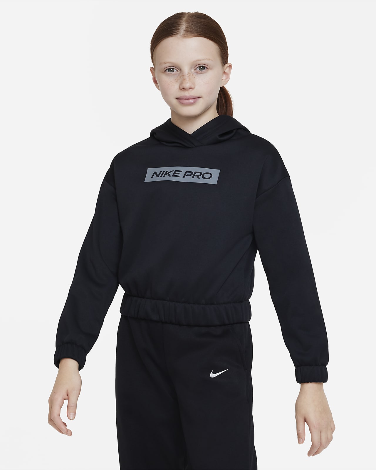 Nike Pro Therma-FIT Hoodie voor meisjes. Nike BE