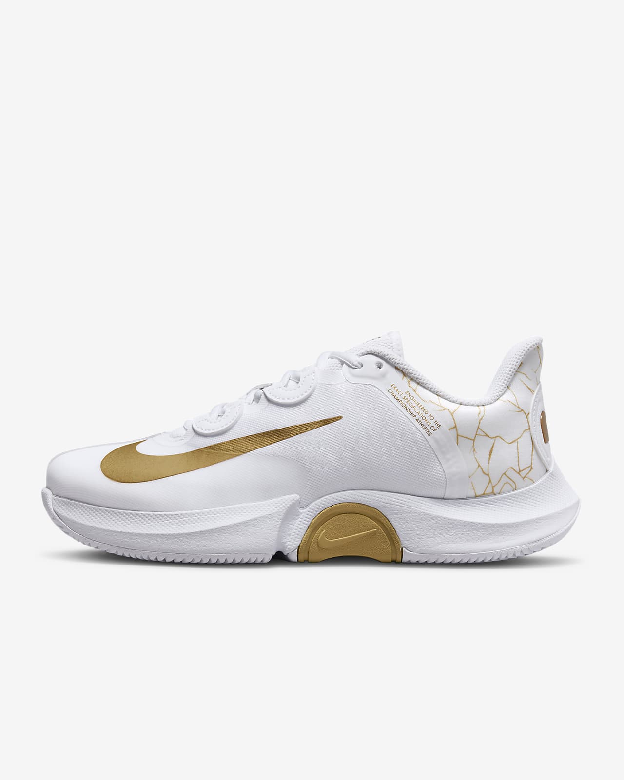 gold tennis shoes nike