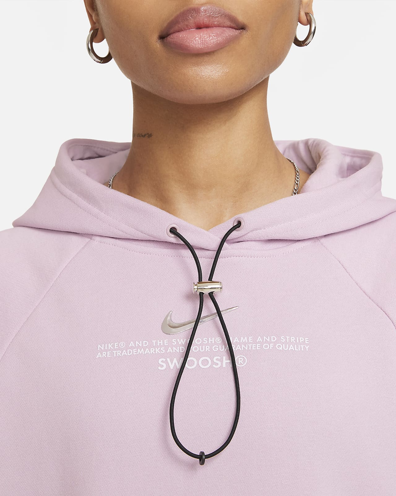 nike sportswear swoosh women's french terry hoodie