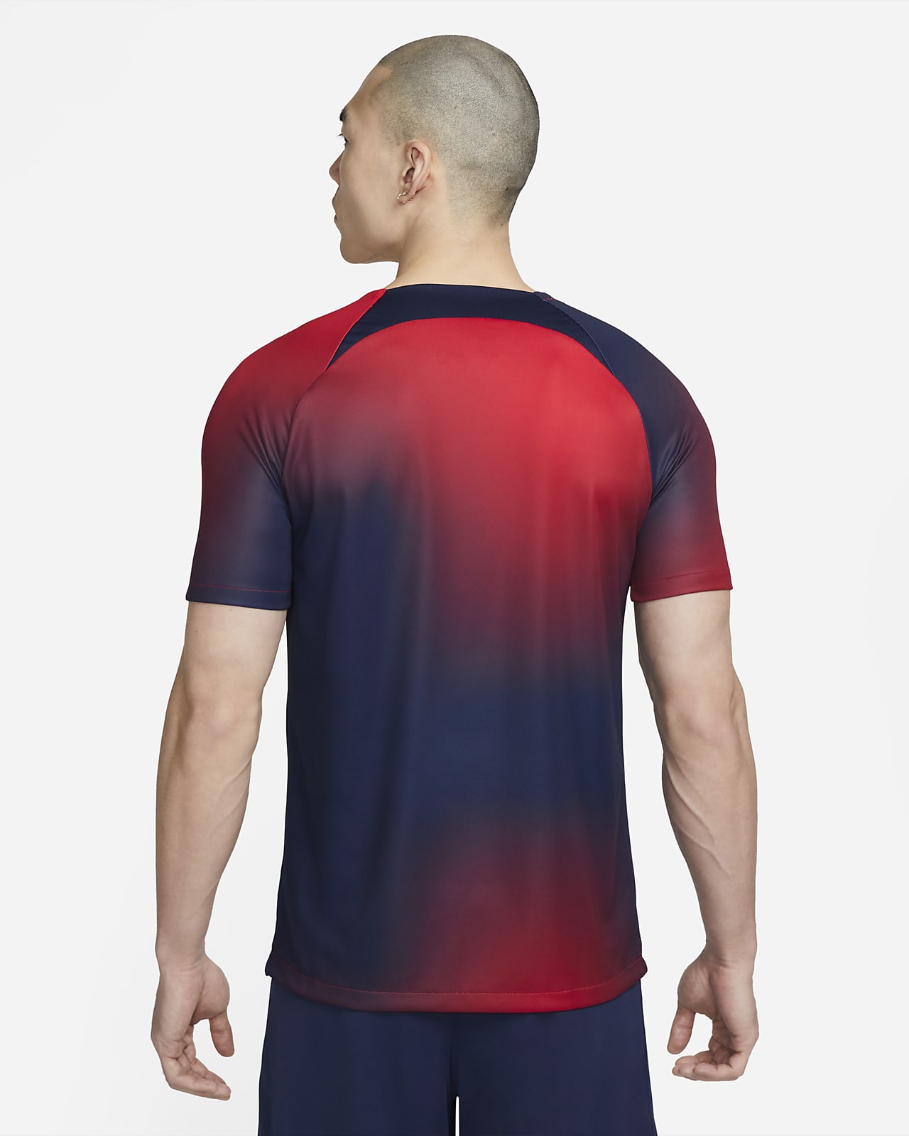 Paris Saint-Germain Academy Pro Men's Nike Dri-FIT Pre-Match Soccer Top.