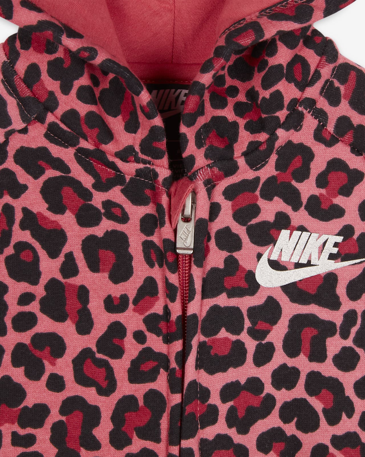 nike pink and red leopard jacket