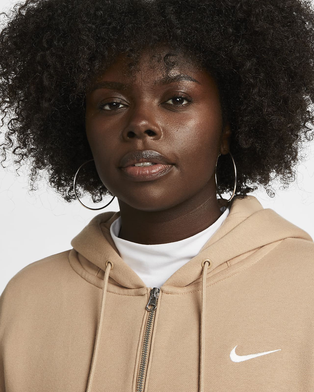 Beige nike store hoodie womens