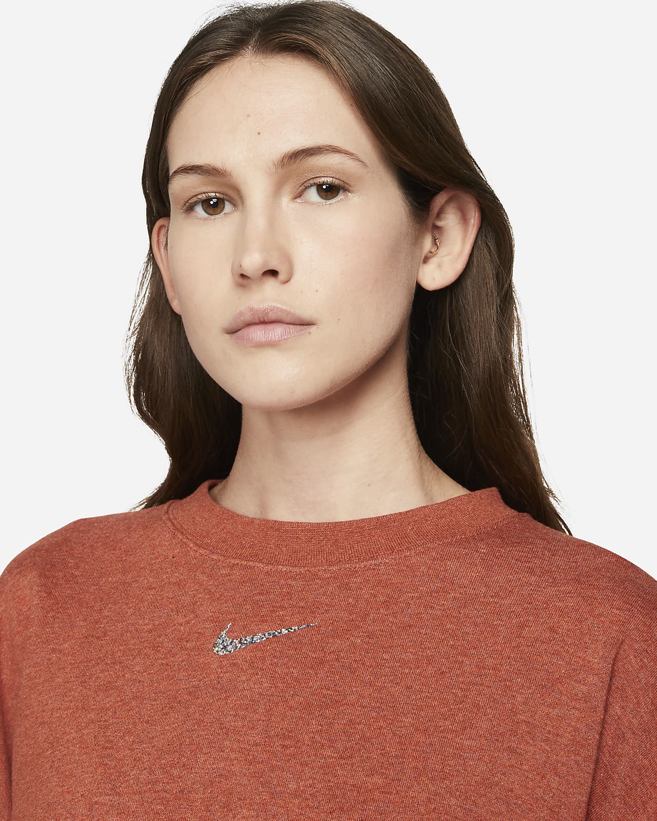 nike essentials oversized fleece crew