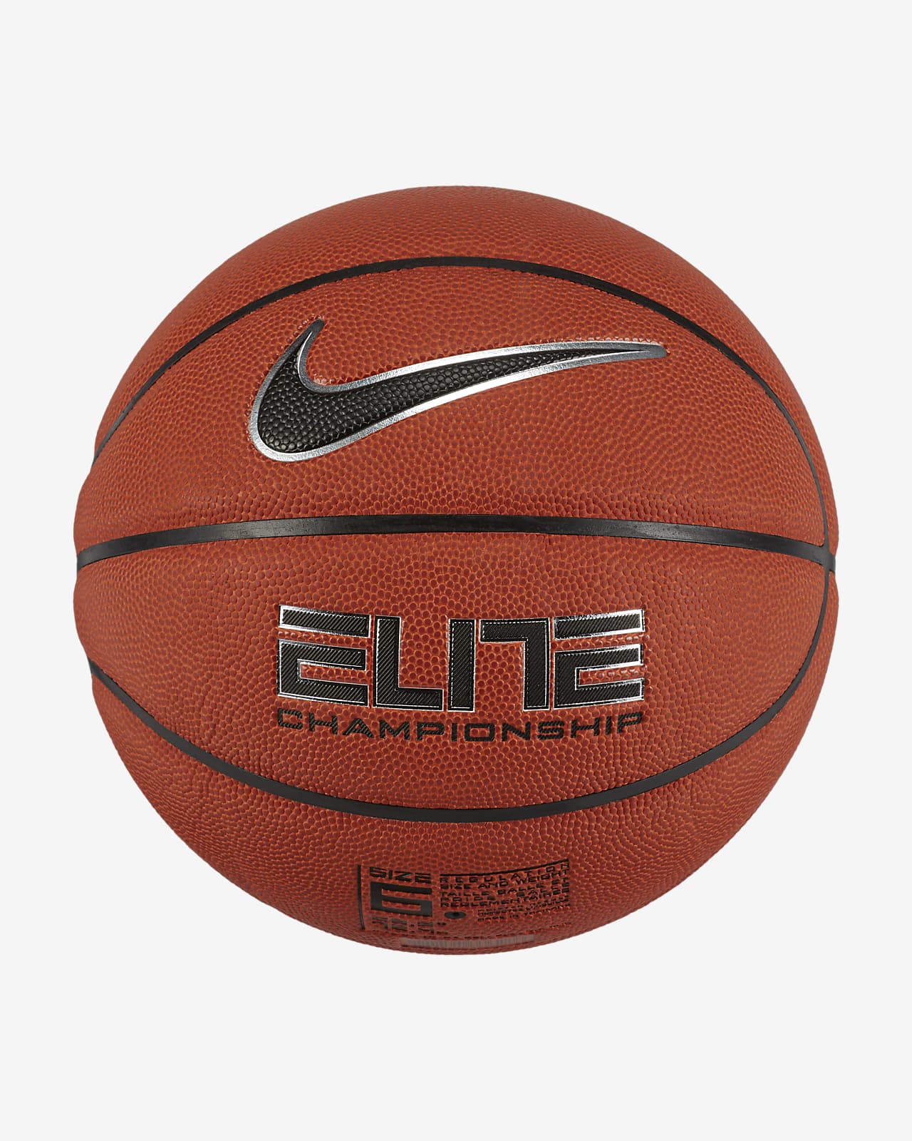 Pelota de básquetbol Nike Elite Championship para cancha cubierta. Nike.com