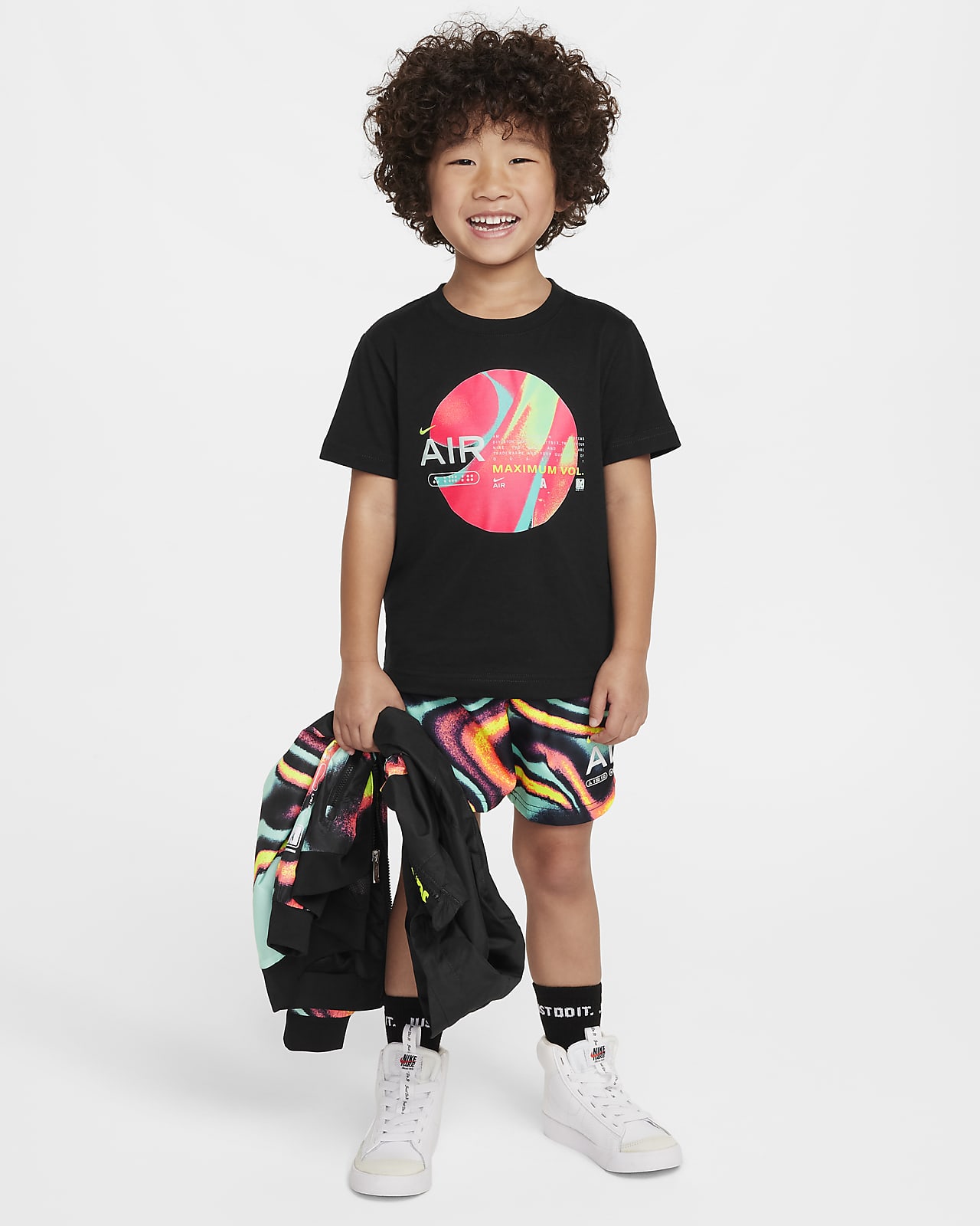 Nike Sportswear Maximum Volume Little Kids' Woven Dri-FIT Shorts Set