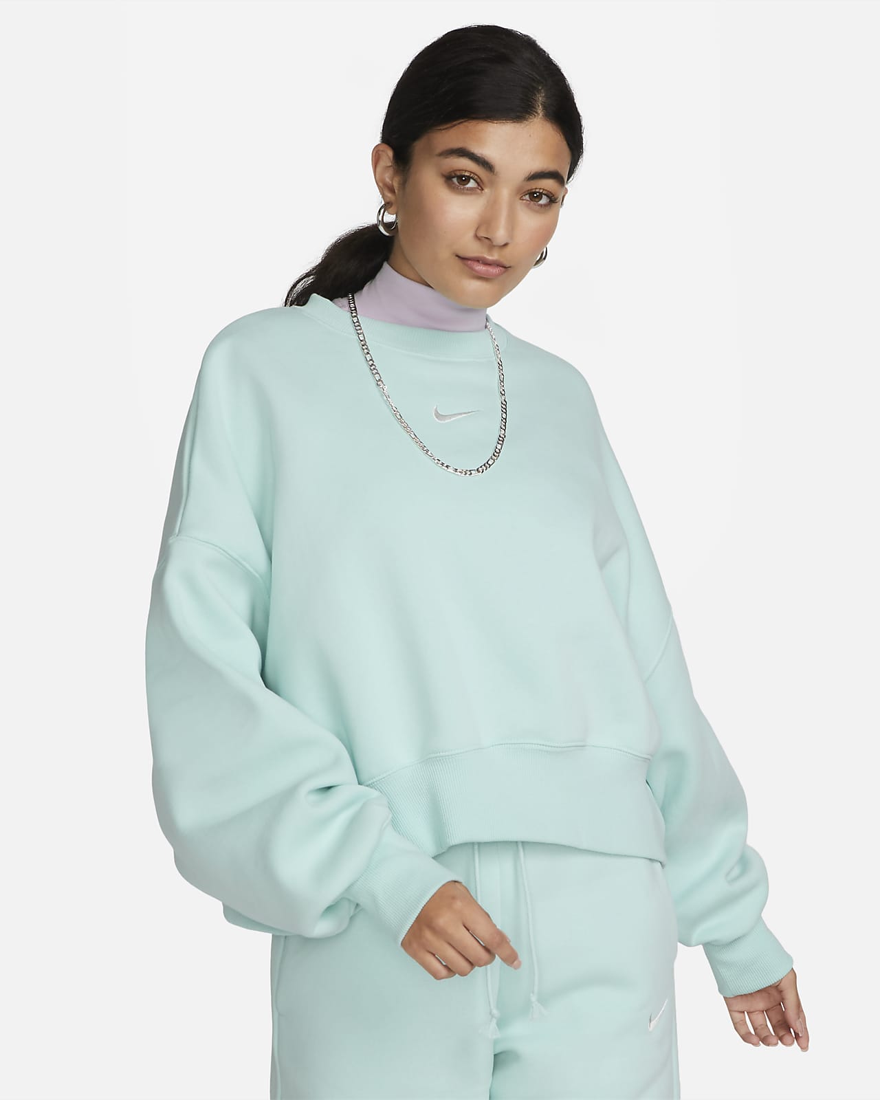 nike sportswear phoenix fleece oversized crewneck