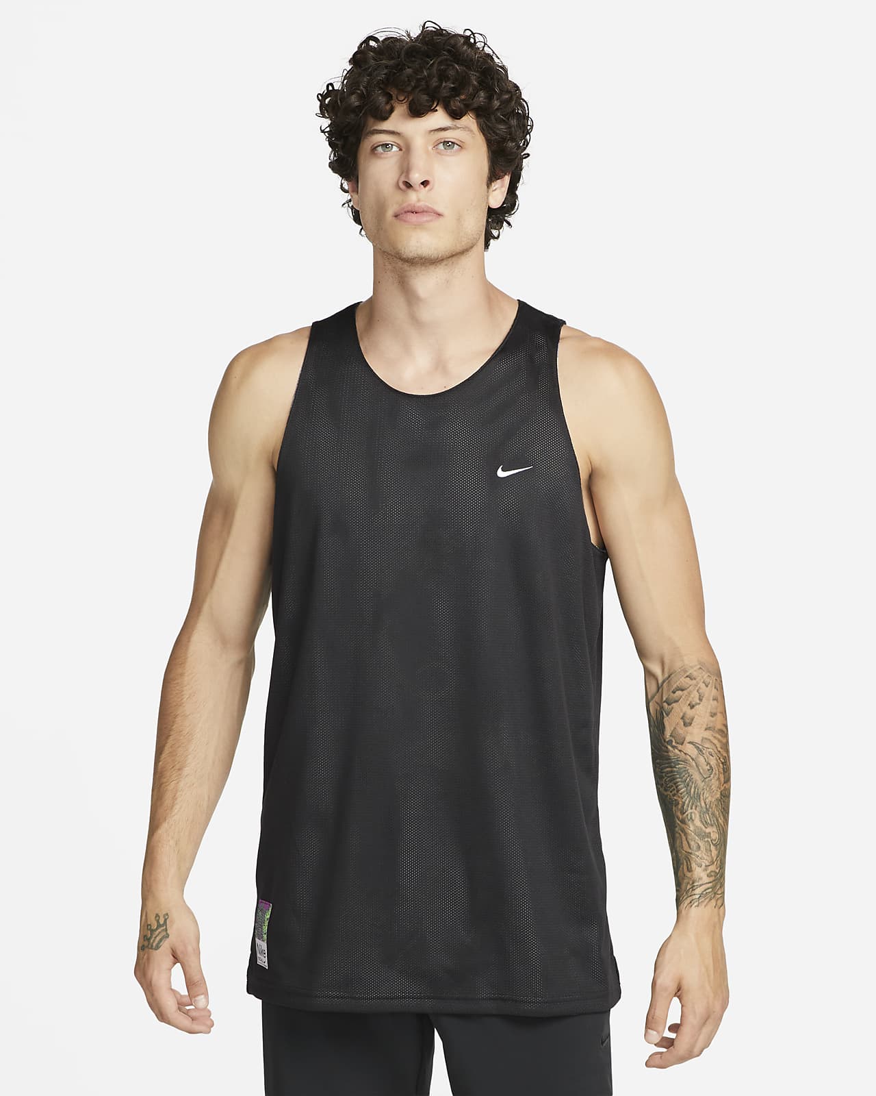 Camiseta de tirantes de entrenamiento con estampado integral reversible  para hombre Nike Dri-FIT Studio '72. Nike MX