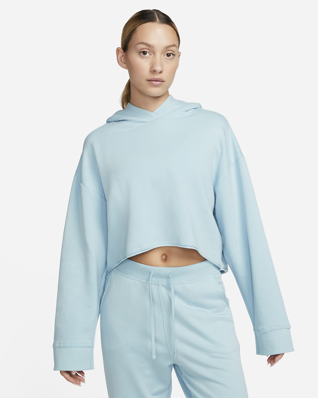 Trastornado el propósito ciclo Nike Yoga Luxe Sudadera con capucha corta de tejido Fleece - Mujer. Nike ES
