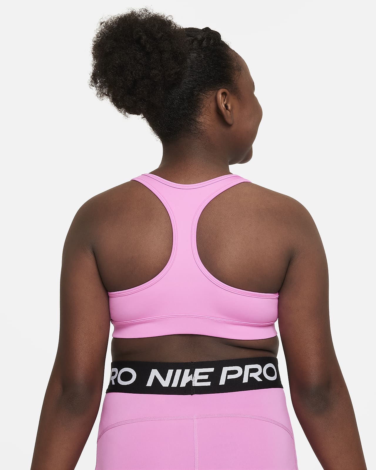 Bra deportivo Dri-FIT para niña talla grande Nike Swoosh Luxe. Nike MX