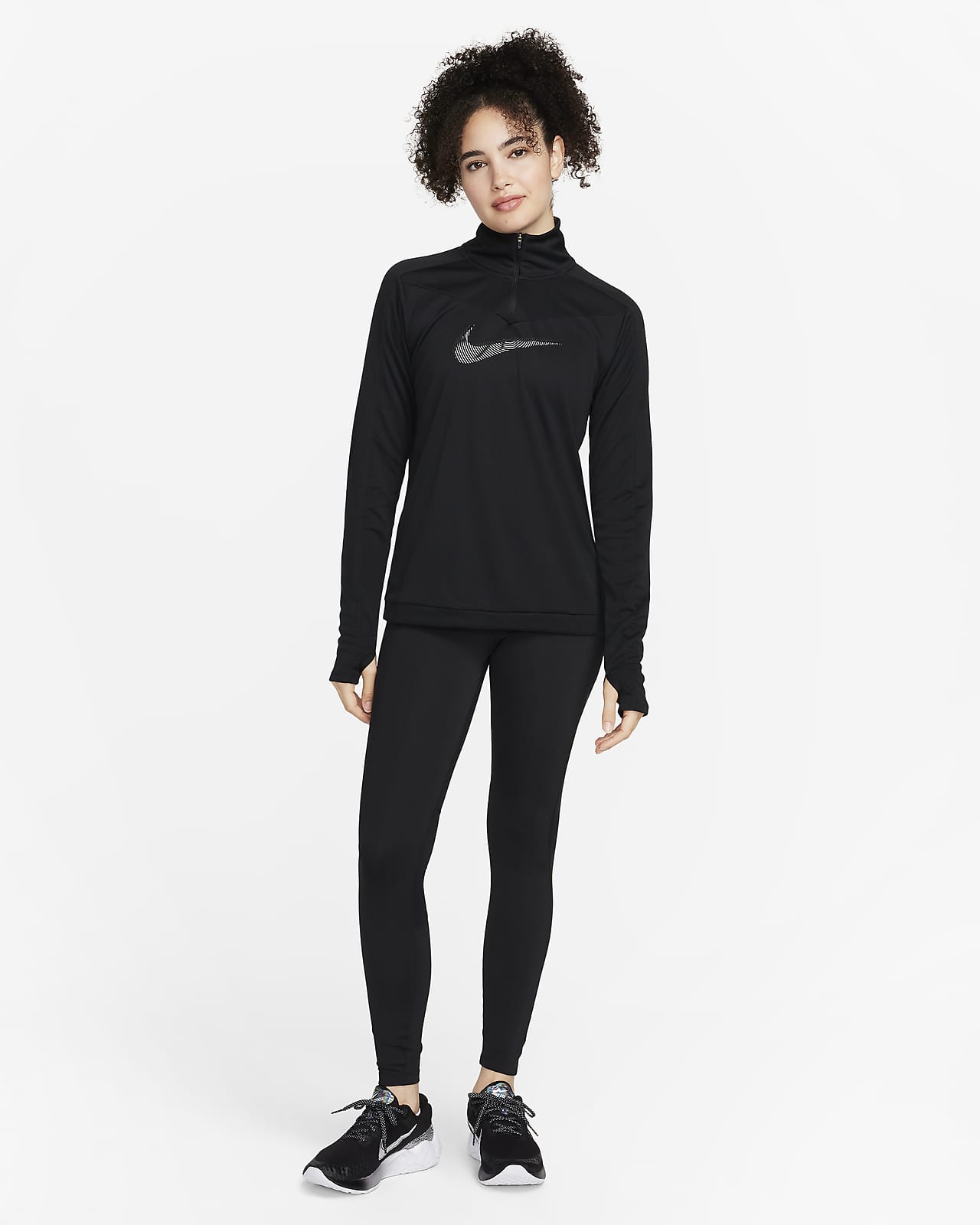 nike running quarter zip womens