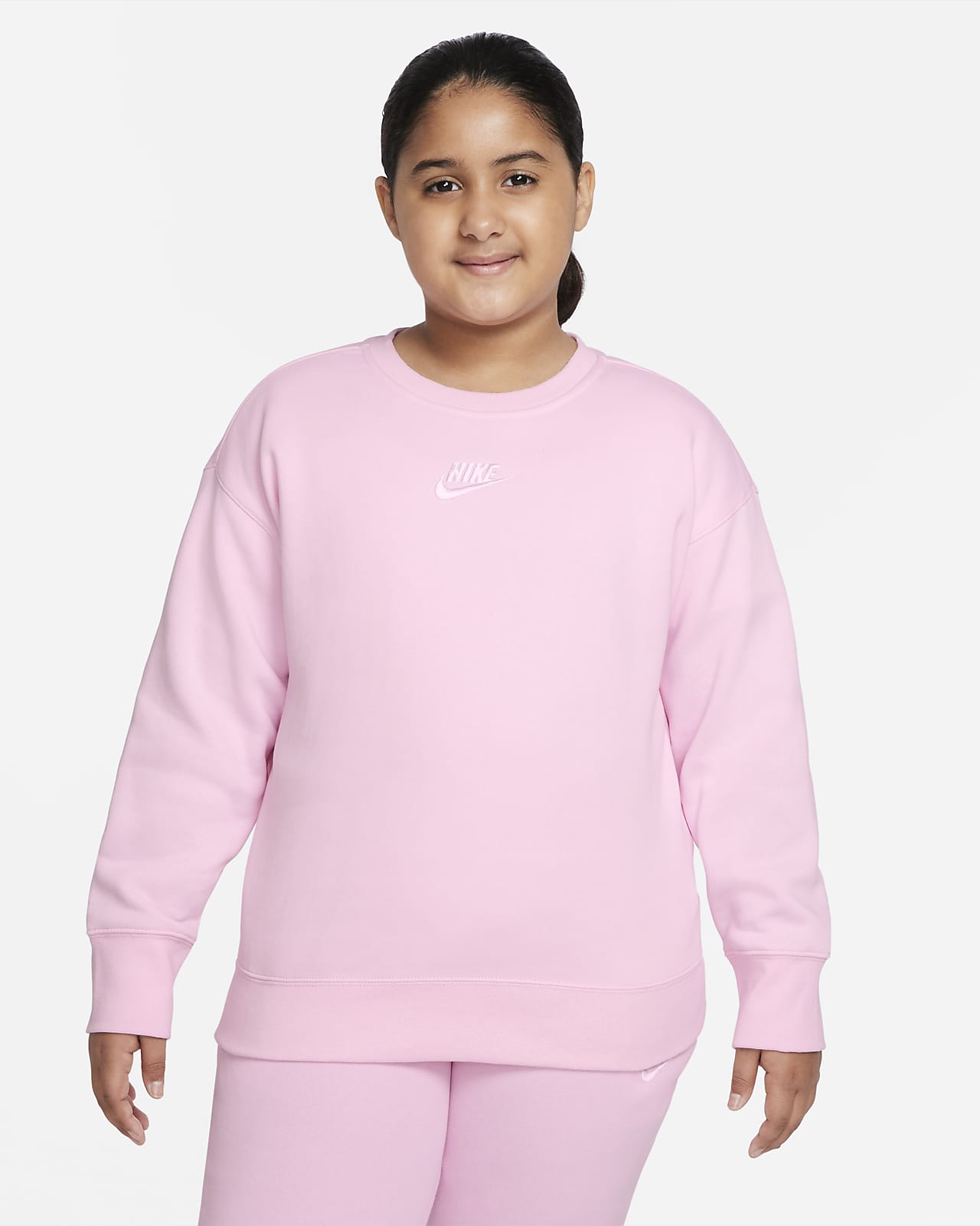 Свитшот для девочек школьного возраста Nike Sportswear Club Fleece (расширенный размерный ряд)