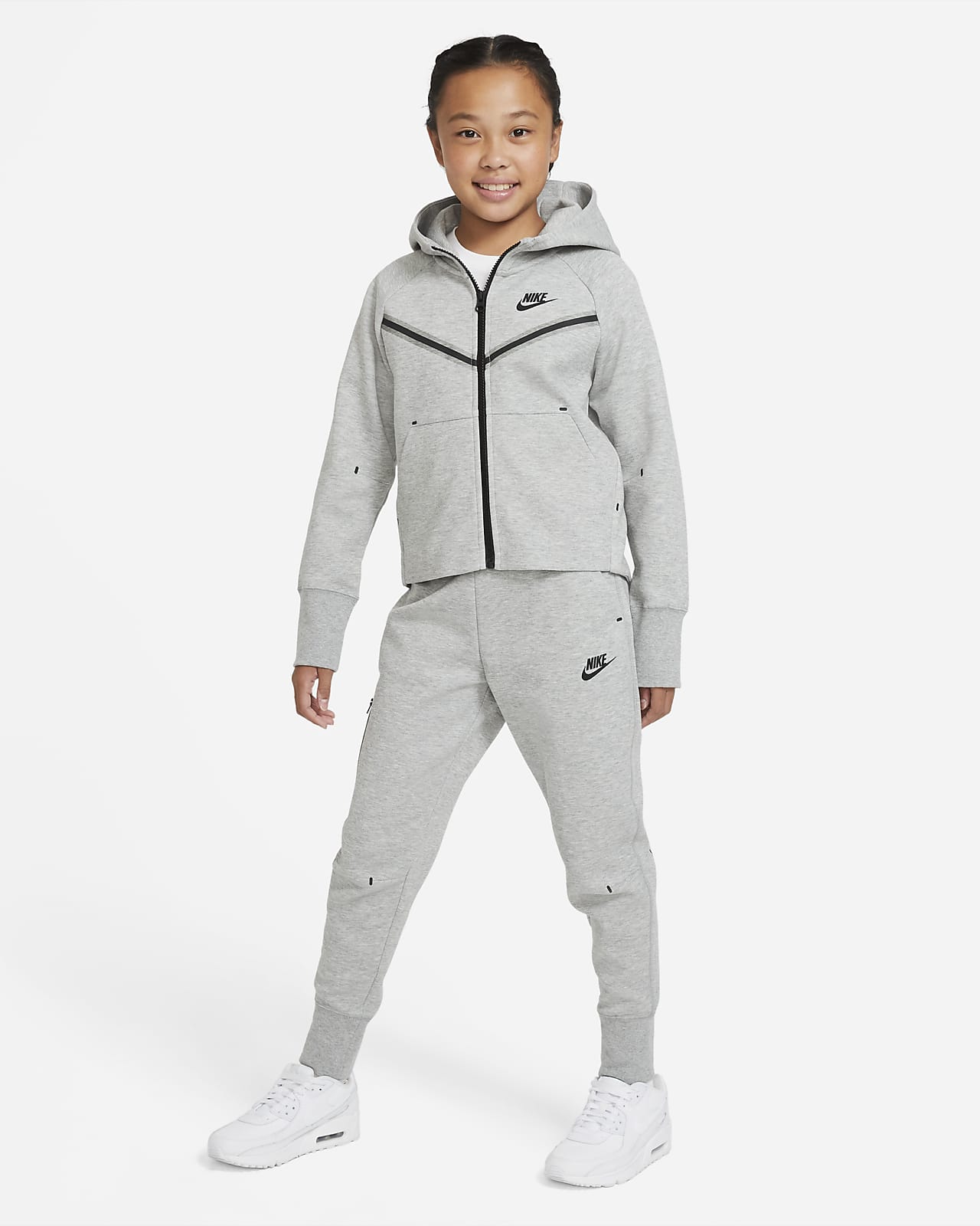 Nike Sportswear Tech Fleece Windrunner Big Kids' (Girls') Full-Zip ...