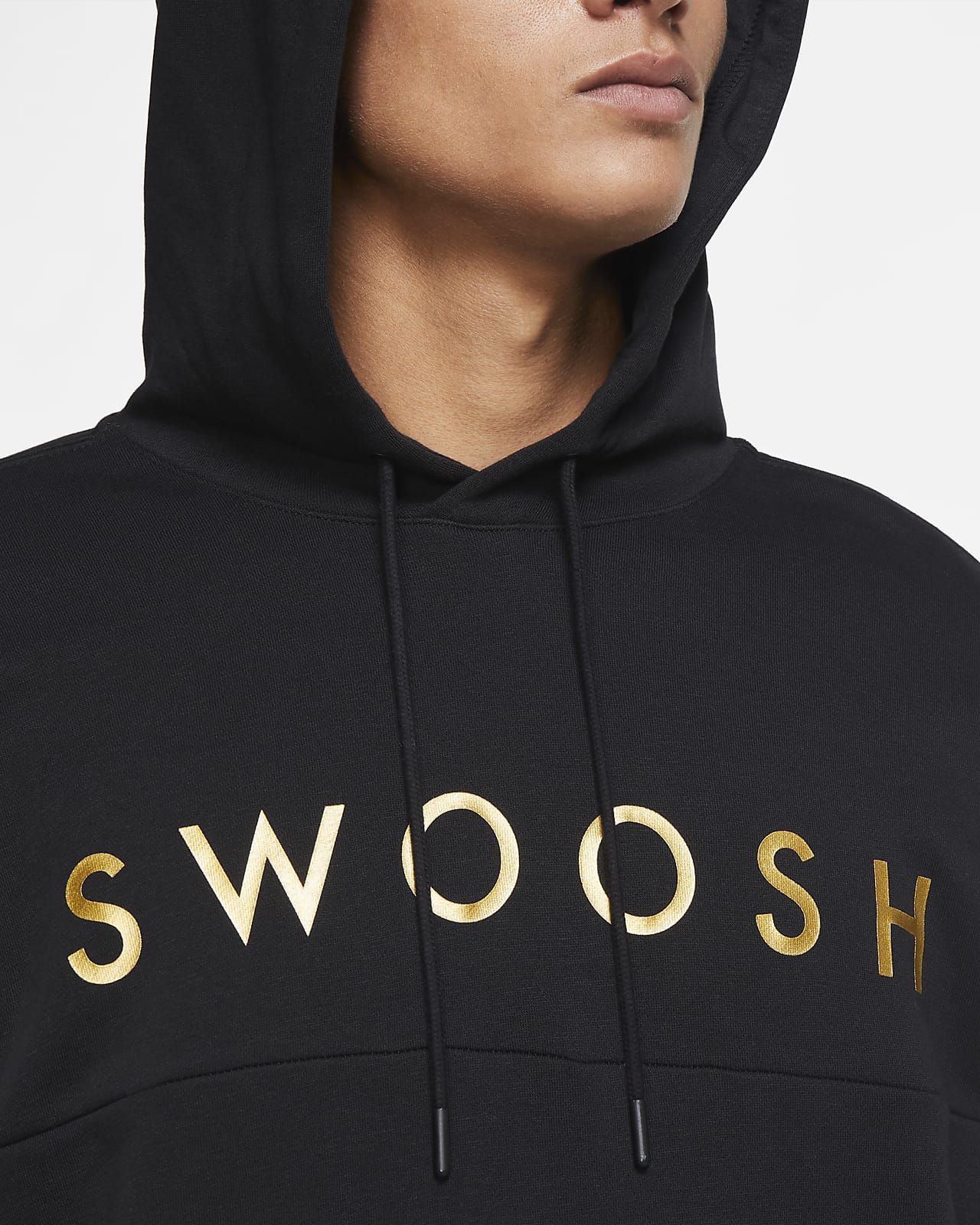 nike sportswear swoosh gold