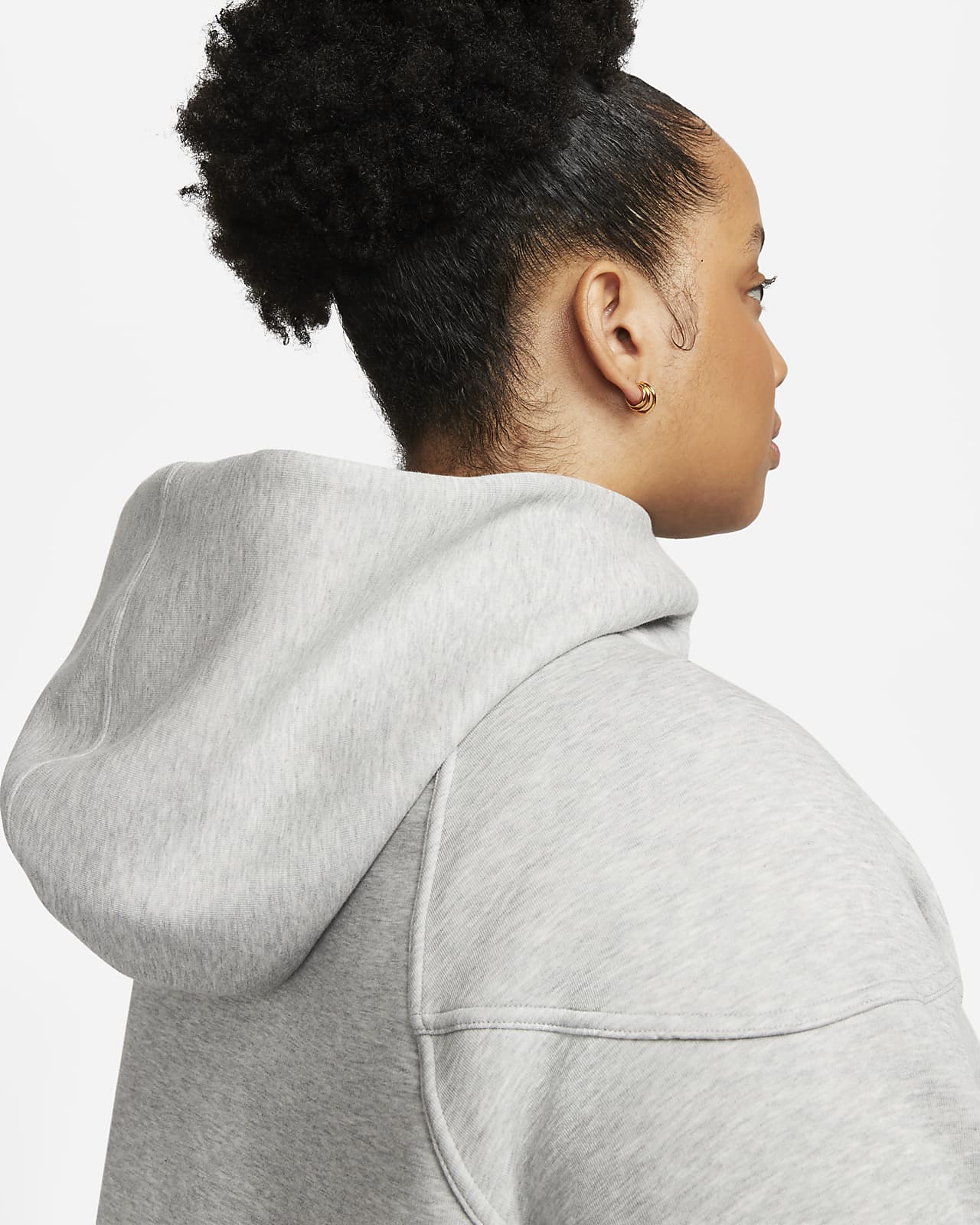 Nike Sportswear Women's Tech Fleece Windrunner Full Zip Hoodie Dark Grey  Heather/Black - US