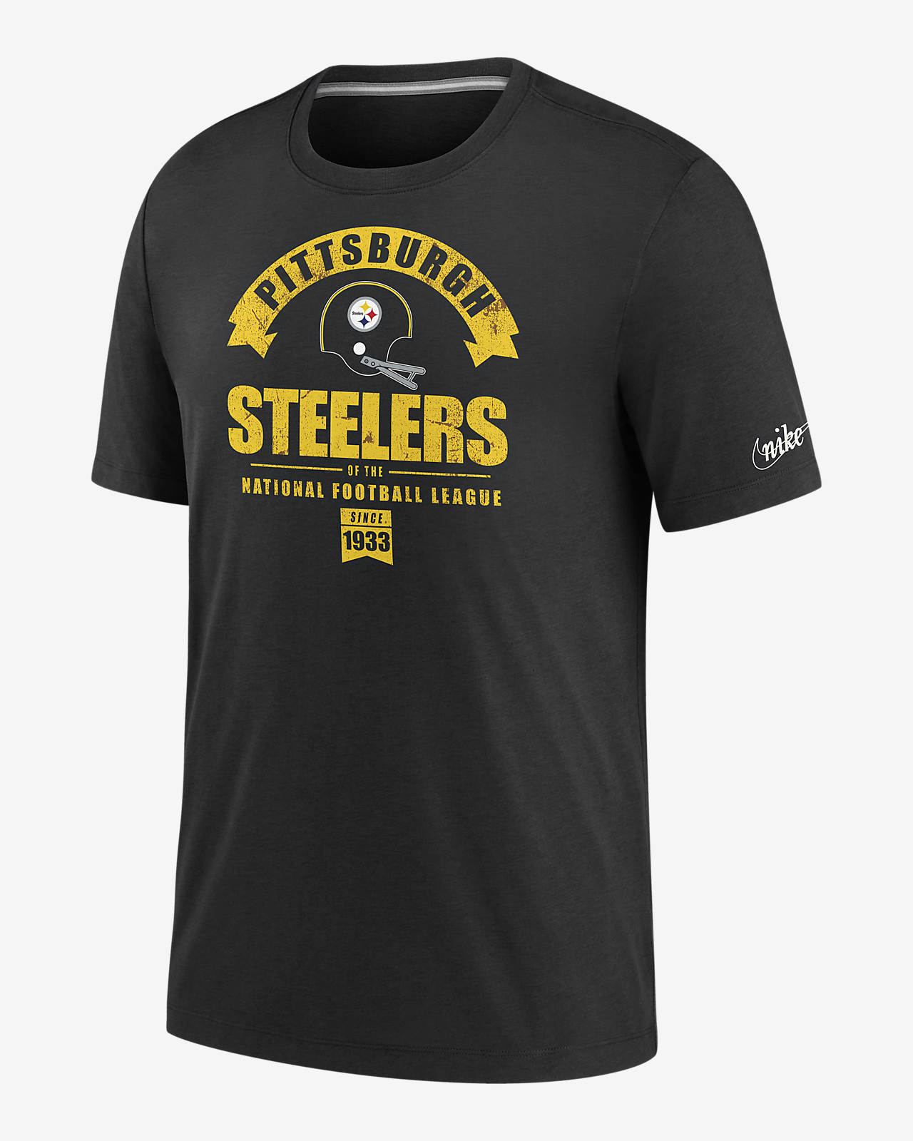 NFL Steelers) Men's Tri-Blend T-Shirt 