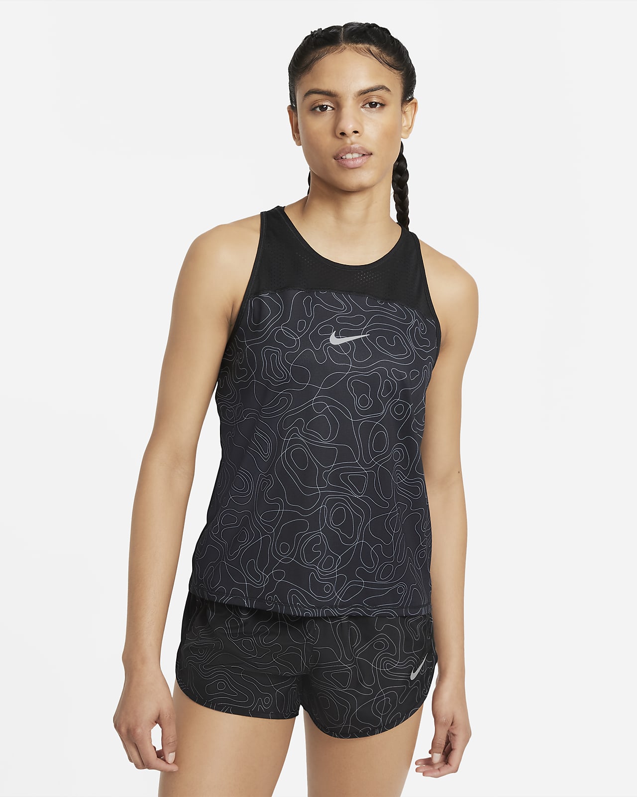 avión Alta exposición caminar Nike Miler Run Division Camiseta de tirantes de running estampada - Mujer.  Nike ES