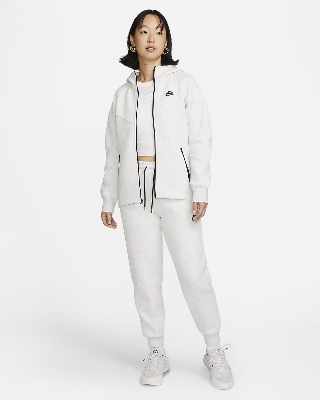 Nike Women's Tech Fleece Windrunner Full Zip Hoodie Black - US