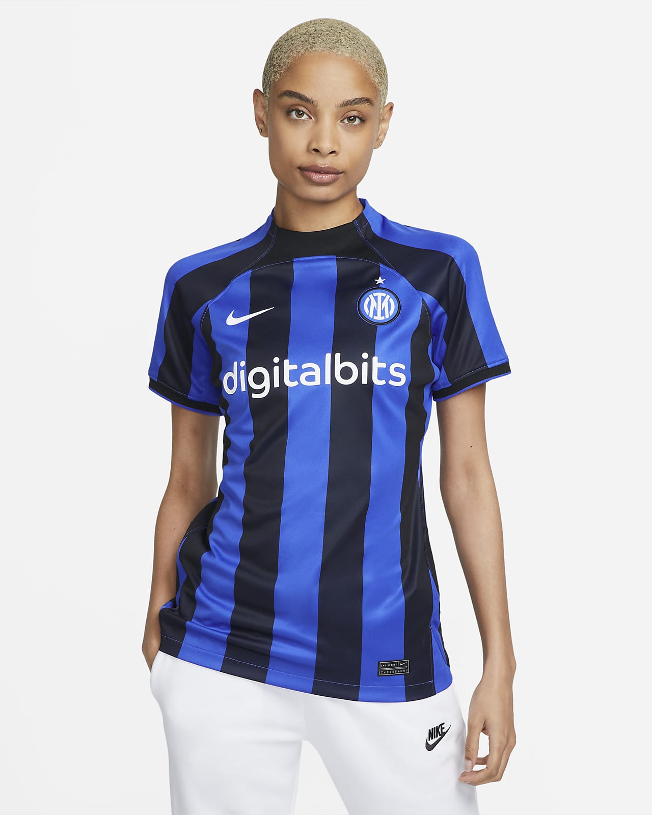 Inter Mailand 2022/23 Stadium Home Nike Dri-FIT Fußballtrikot für Damen