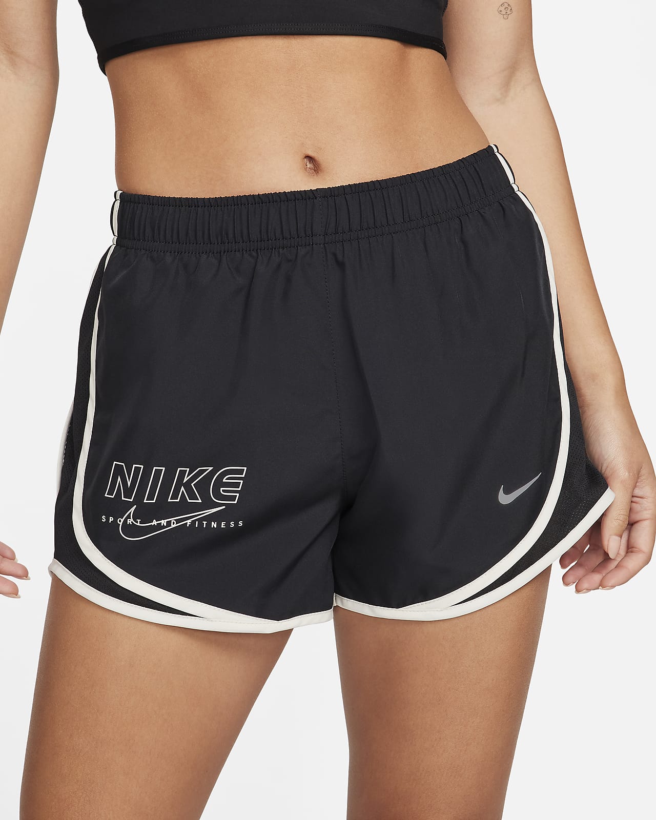 black and white shorts nike