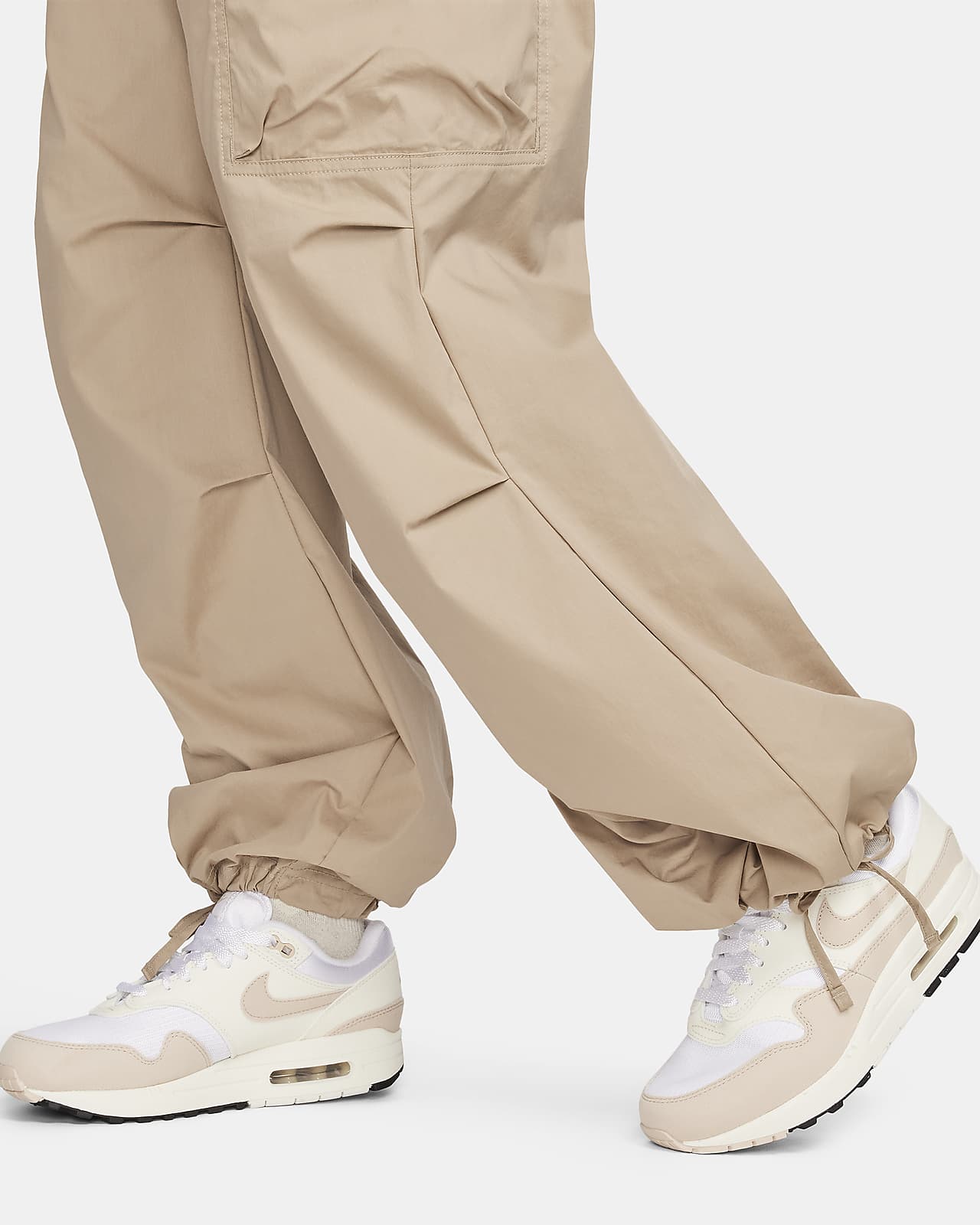 High Waisted Cargo Pants - Tan