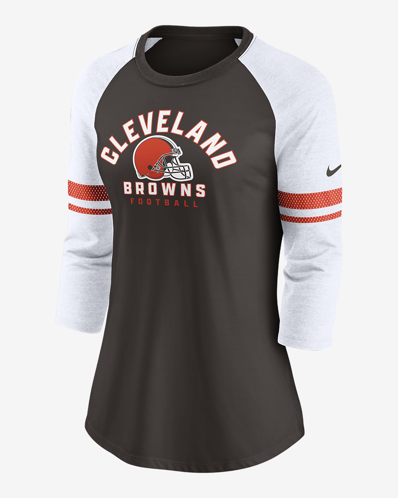 Nike Women's Fashion (NFL Cleveland Browns) 3/4-Sleeve T-Shirt in Brown, Size: Xs | NKNW560R93-06O