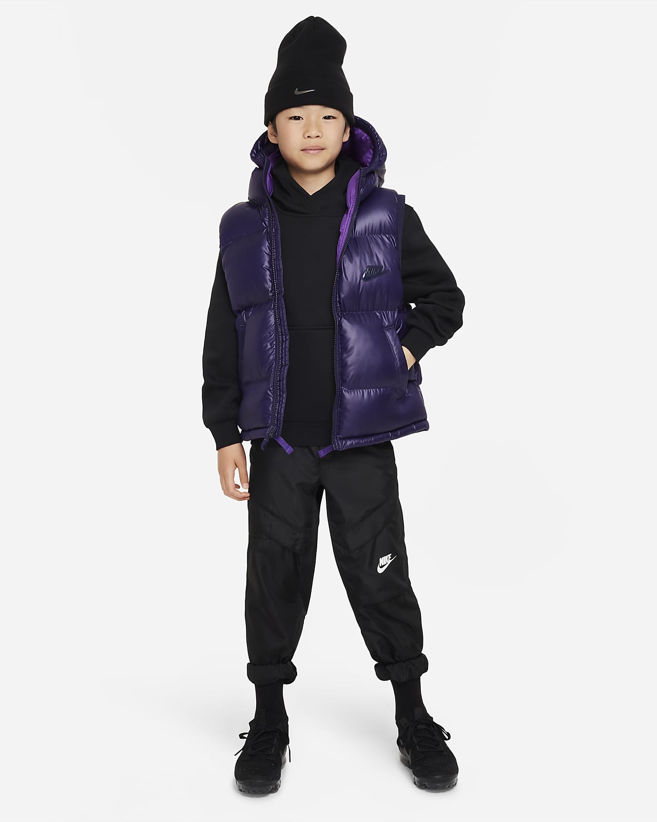 Nike Sportswear Therma-FIT Synthetic Fill Big Kids' Loose Hooded Jacket.  Nike.com