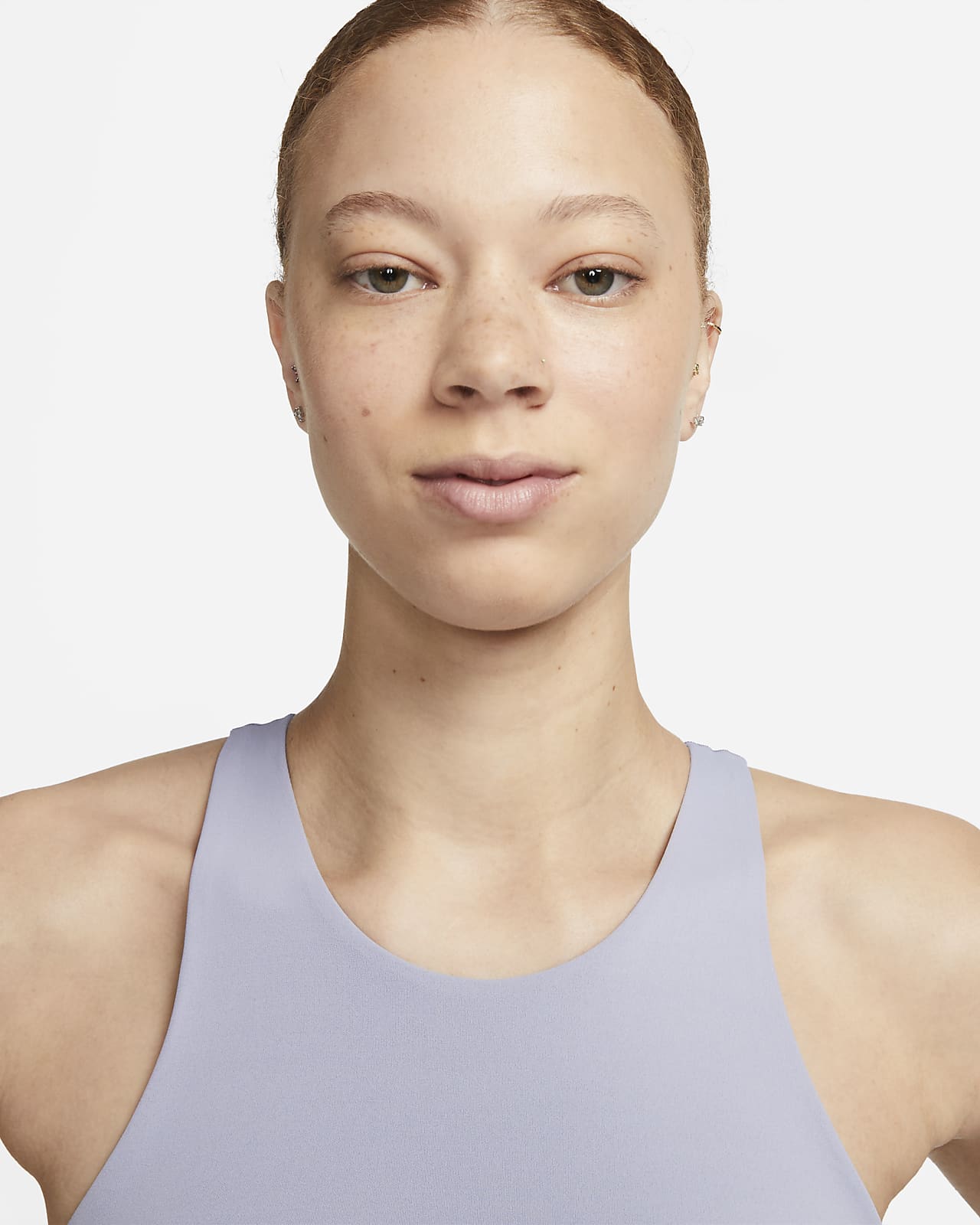 Camisola sem mangas recortada com sutiã incorporado Nike Yoga Dri-FIT Luxe  para mulher. Nike PT