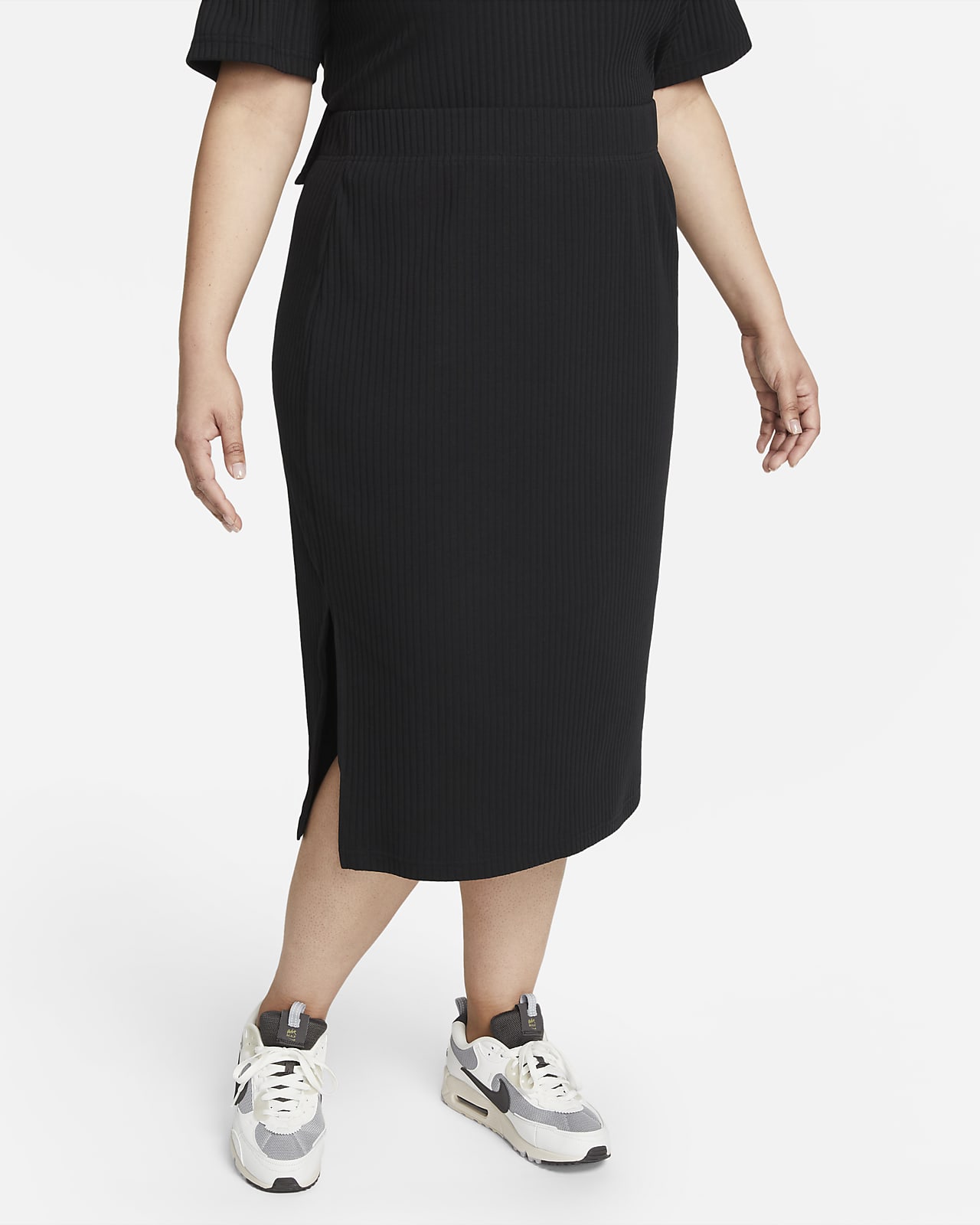 gips Skiën Plantage Nike Sportswear Women's High-Waisted Ribbed Jersey Skirt (Plus Size).  Nike.com