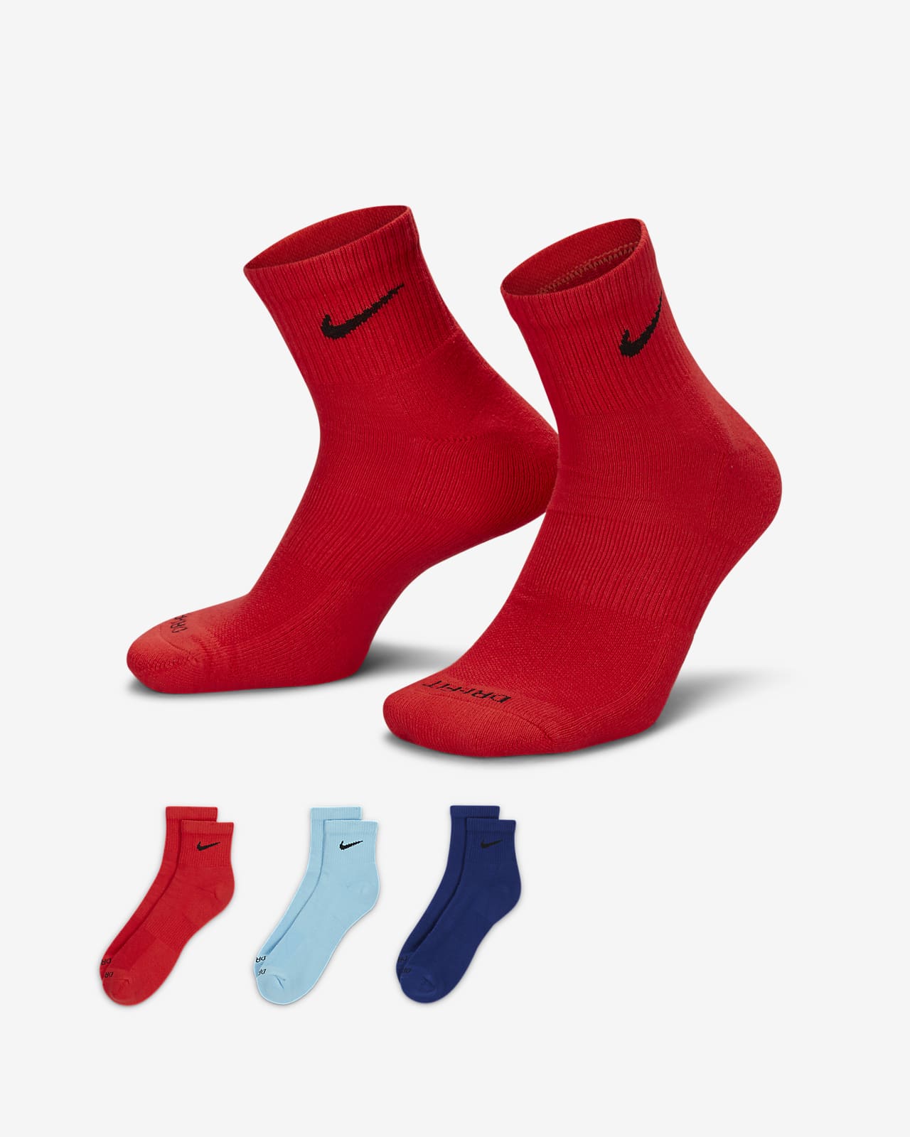 red ankle socks nike