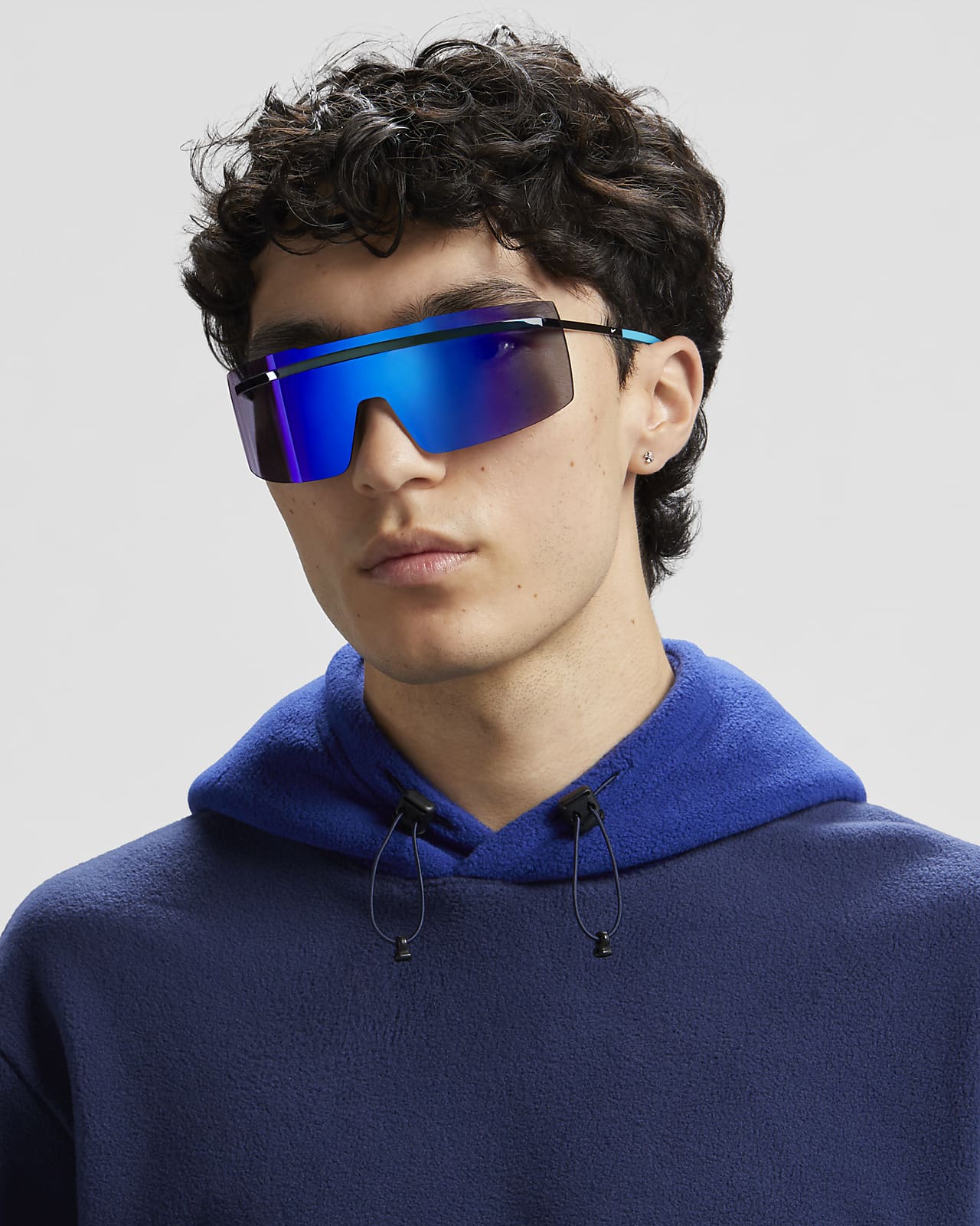Nike Unisex Echo Shield Mirrored Sunglasses in Blue