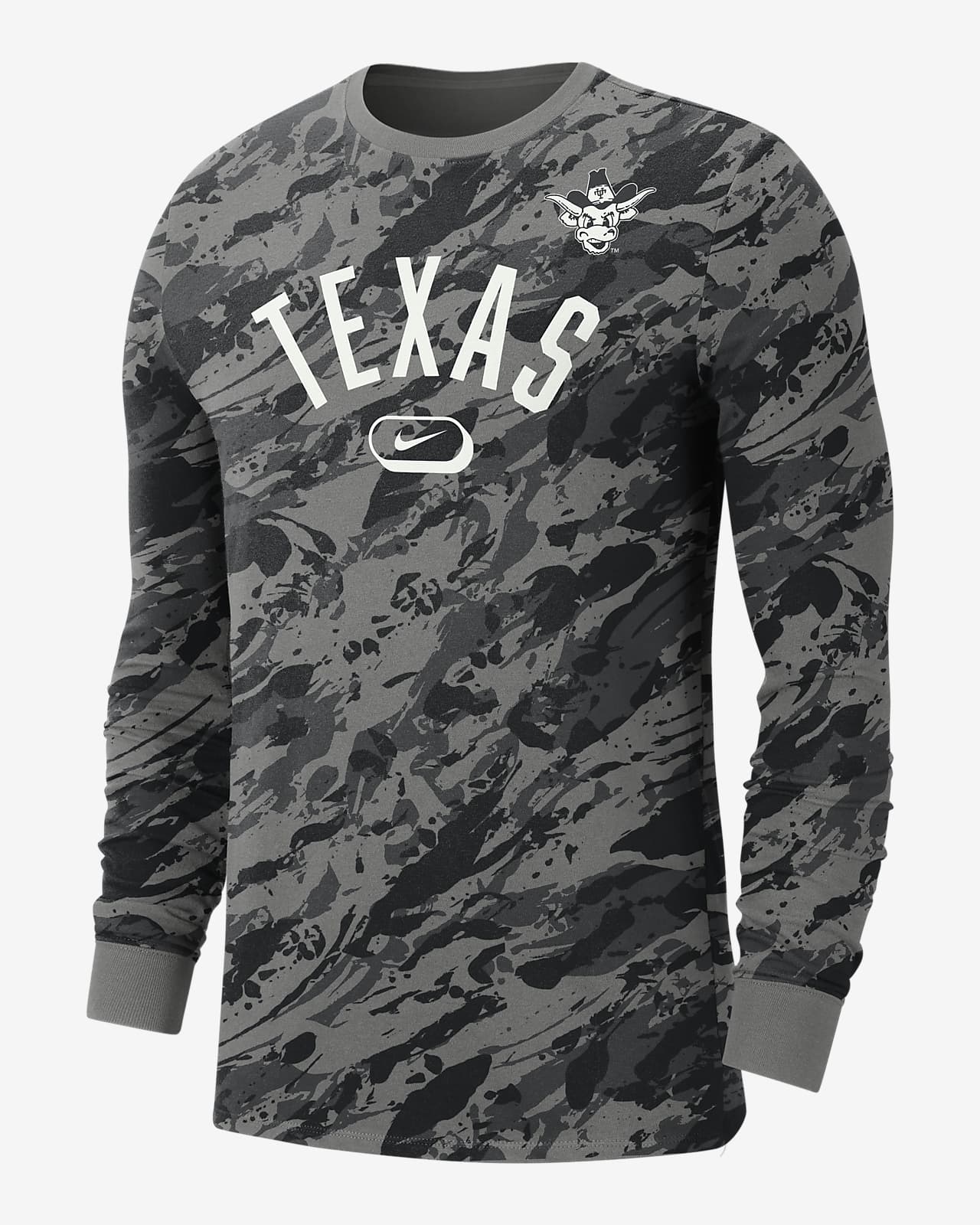 Texas Men's Nike College Crew-Neck Long-Sleeve T-Shirt