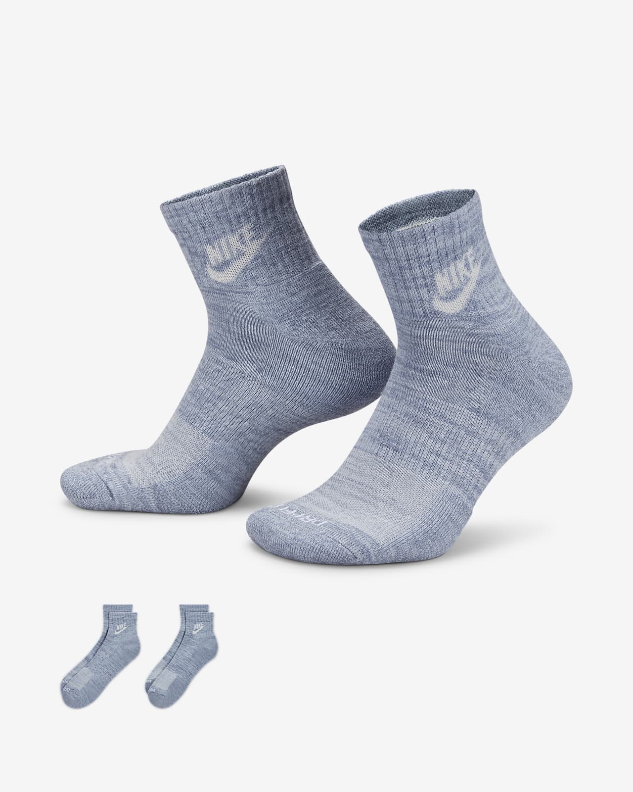 Nike Everyday Plus Cushioned Ankle Socks (6 Pairs) Grey Men's - US