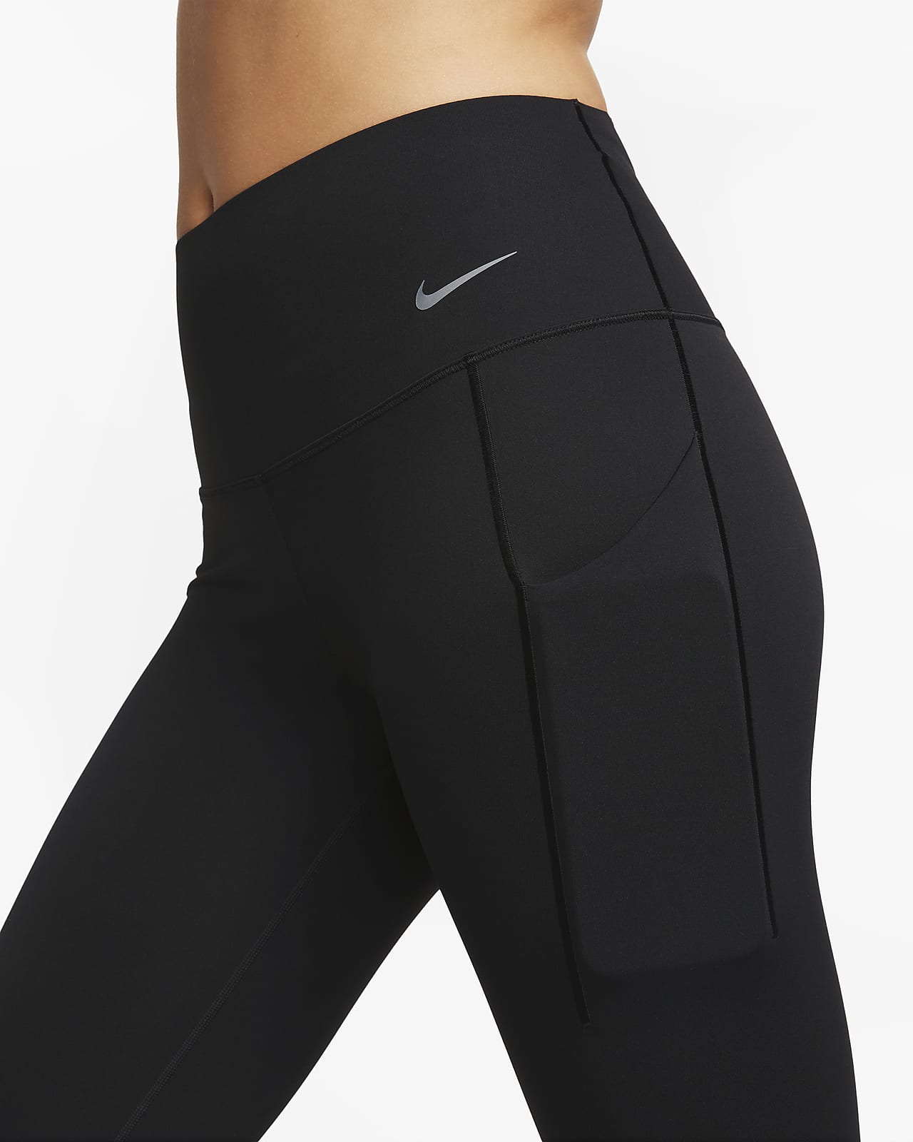 Nike Dri Fit Ten Less Recycled Legend Capri Leggings XS Black Athletic  Pocket