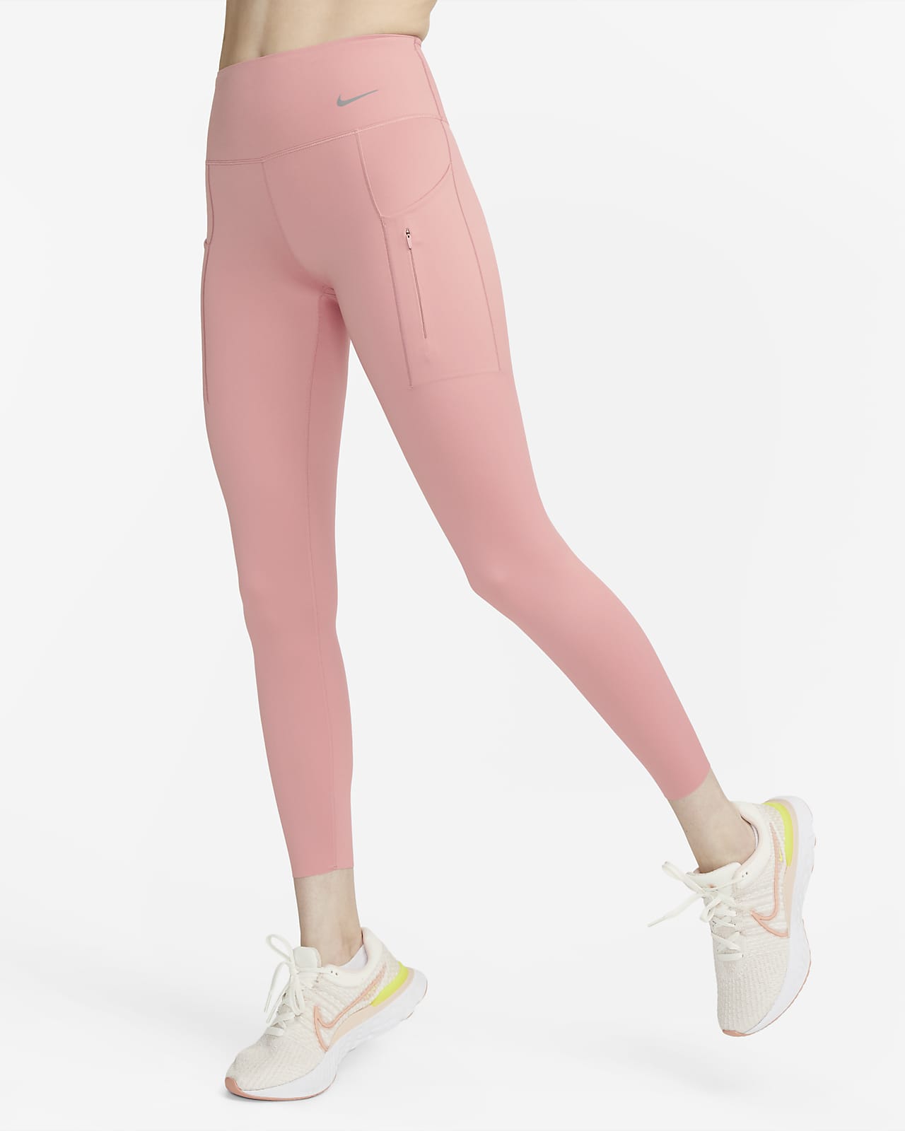 Nike, Dri-FIT Go Women's Firm-Support Mid-Rise 7/8 Leggings with Pockets, Performance Tights