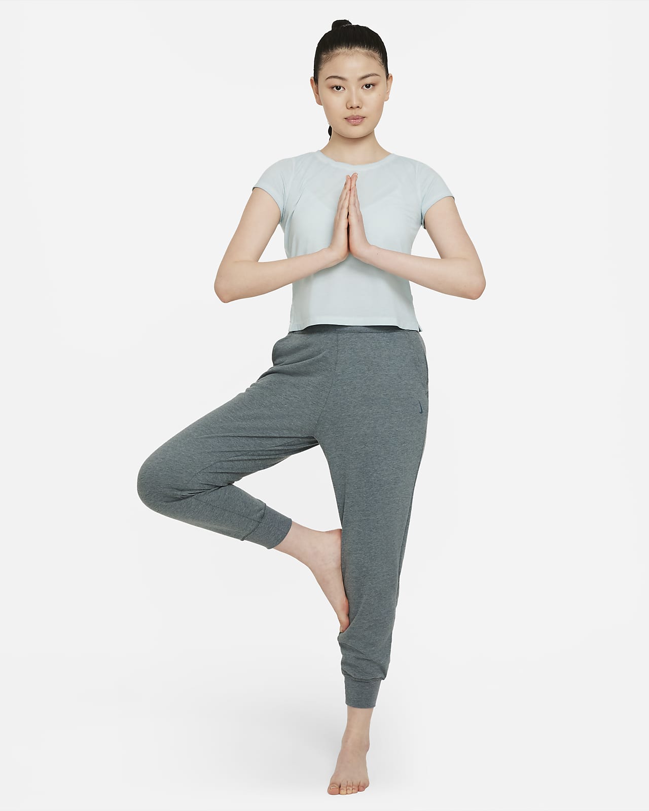 nike yoga short sleeve top