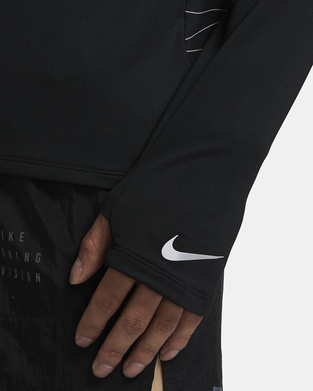 nike black running top