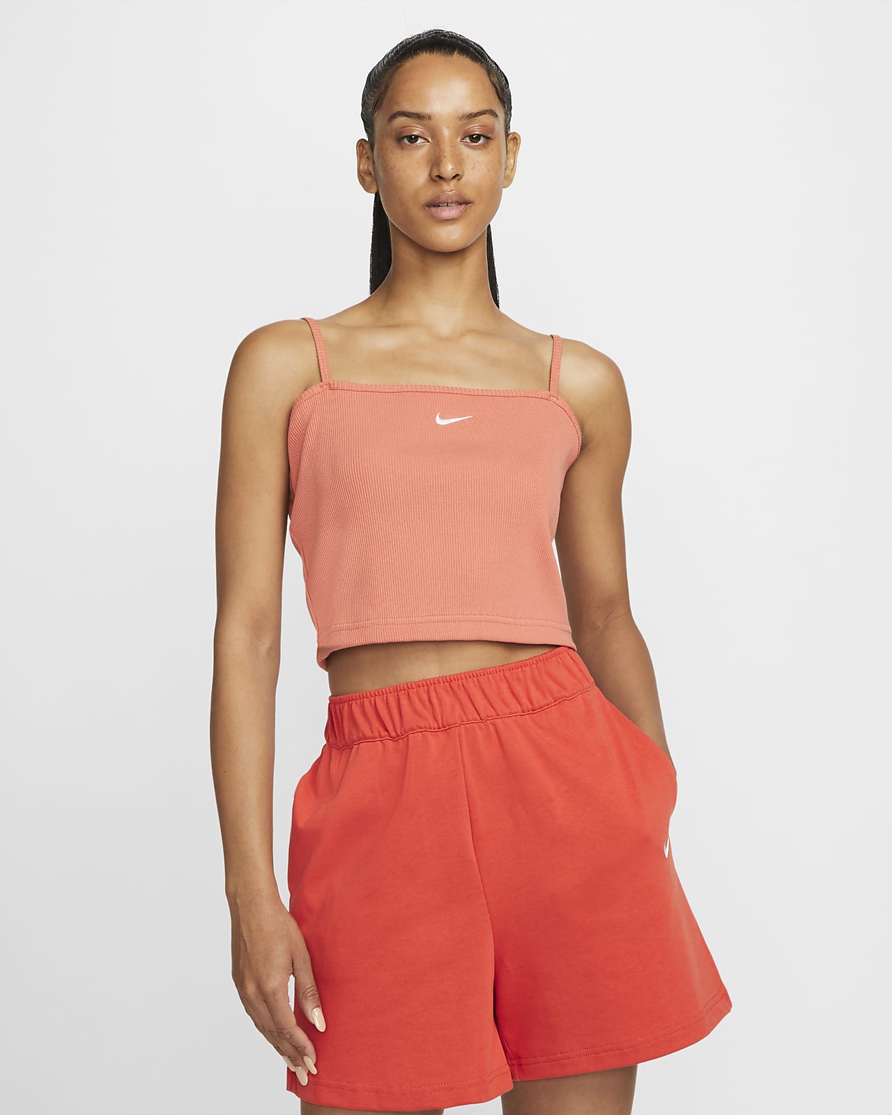 Nike Sportswear Essential geripptes Crop Top für Damen