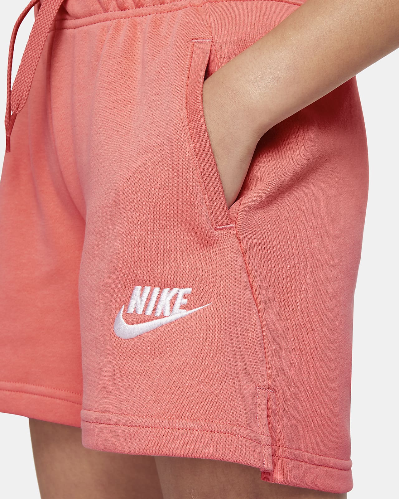 pink sweat shorts nike