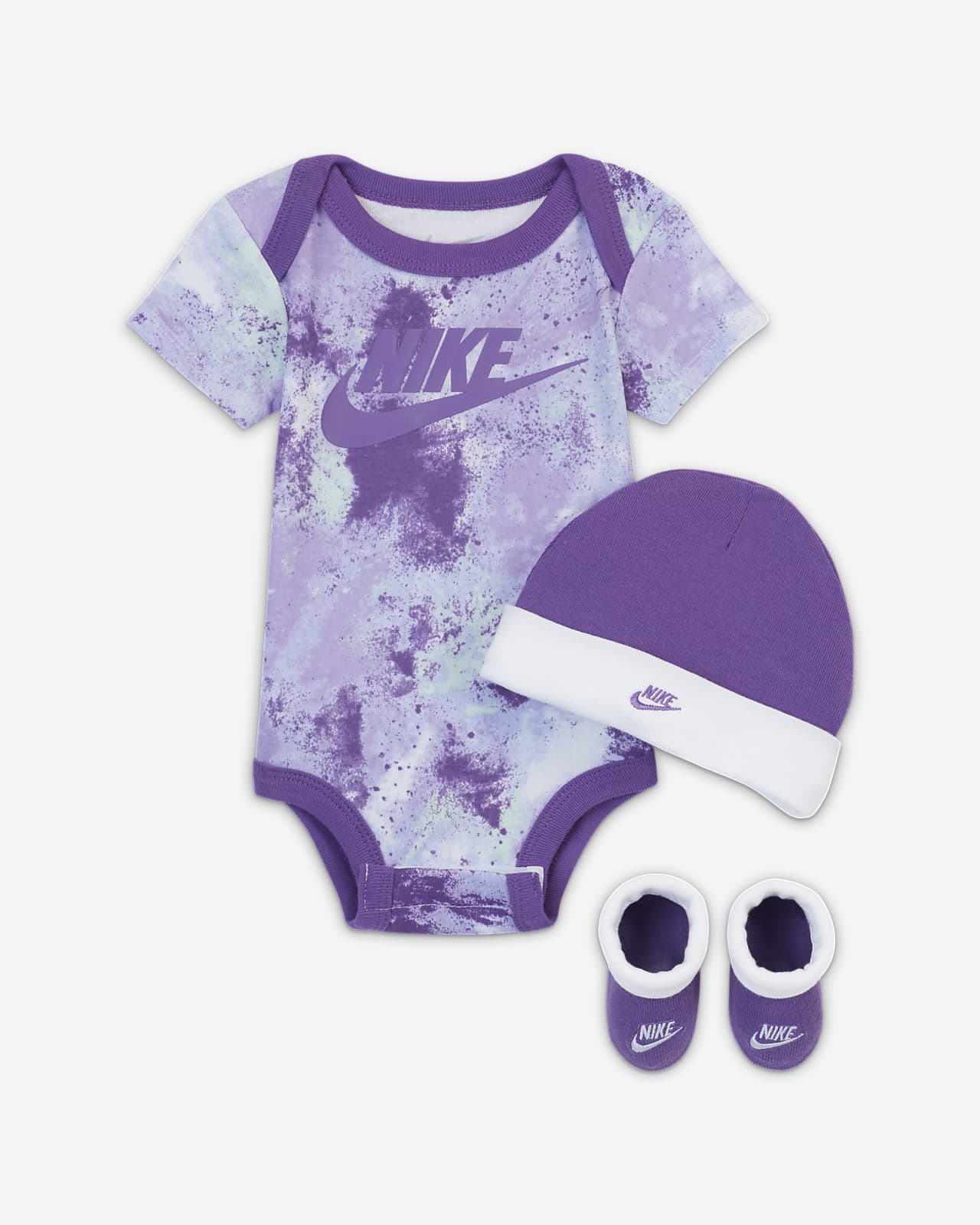 purple nike baby outfit