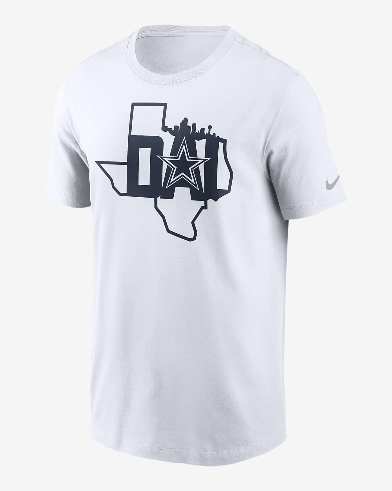Men's Nike White Dallas Cowboys Essential Blitz Lockup T-Shirt Size: Small
