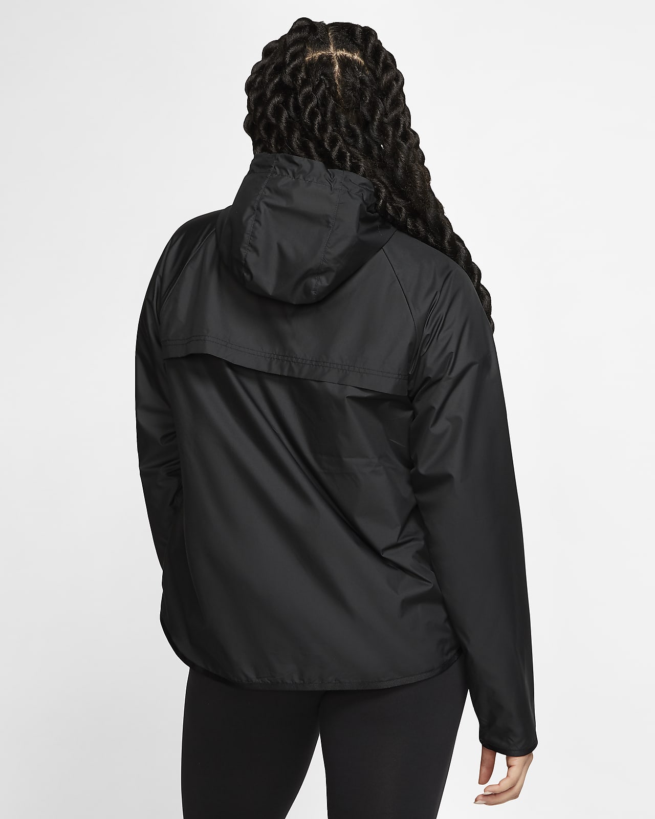 nike windrunner women's jacket windbreaker hoodie black white