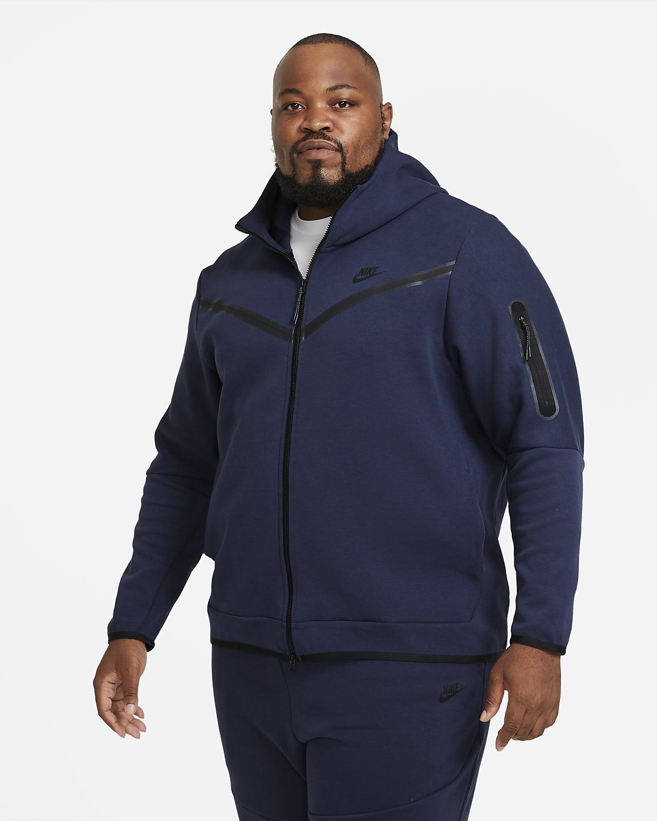 Nike Nike Sportswear Washed Tech Fleece Full Zip Hoodie Jacket Blue ...