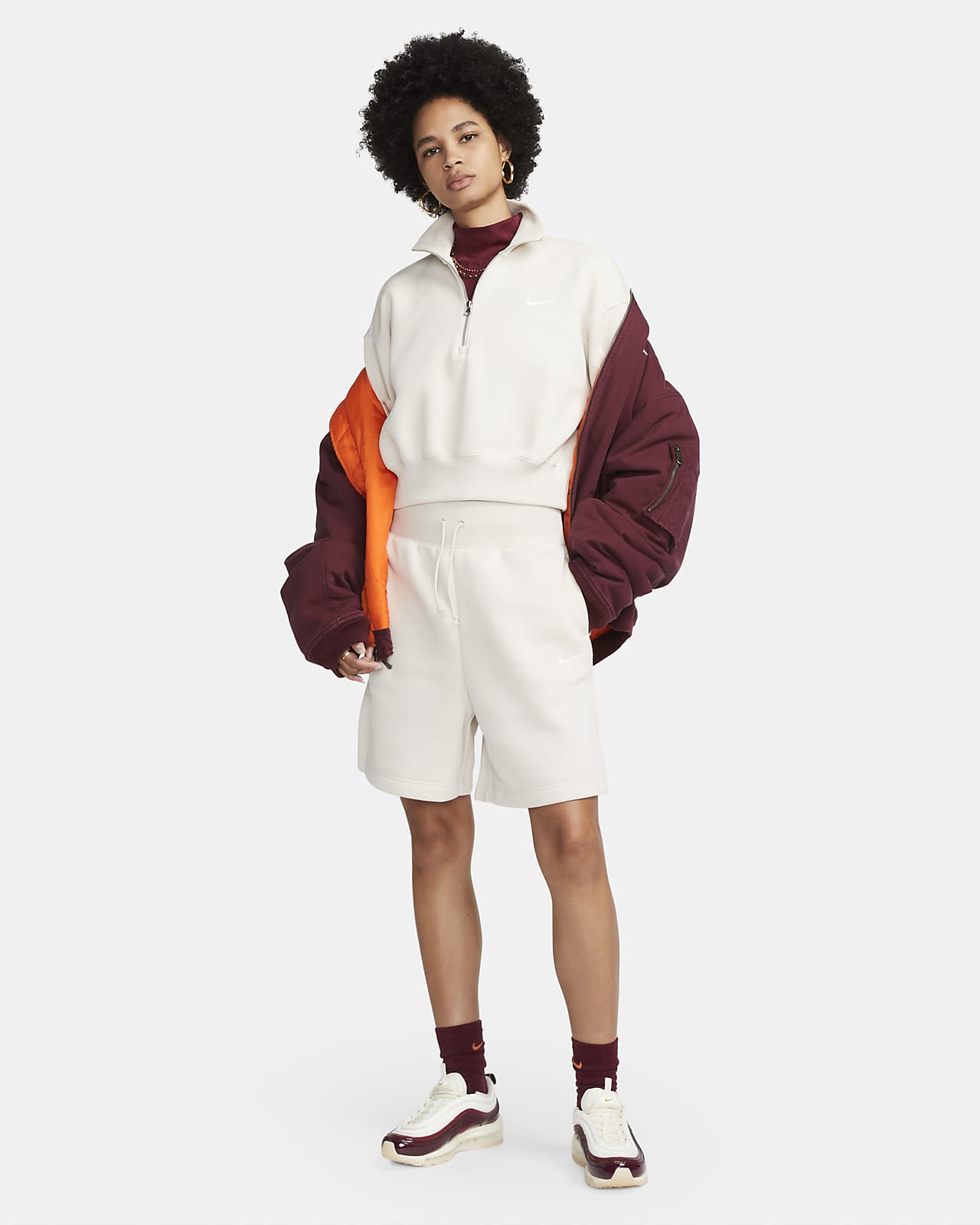 nike sportswear phoenix fleece oversized crewneck